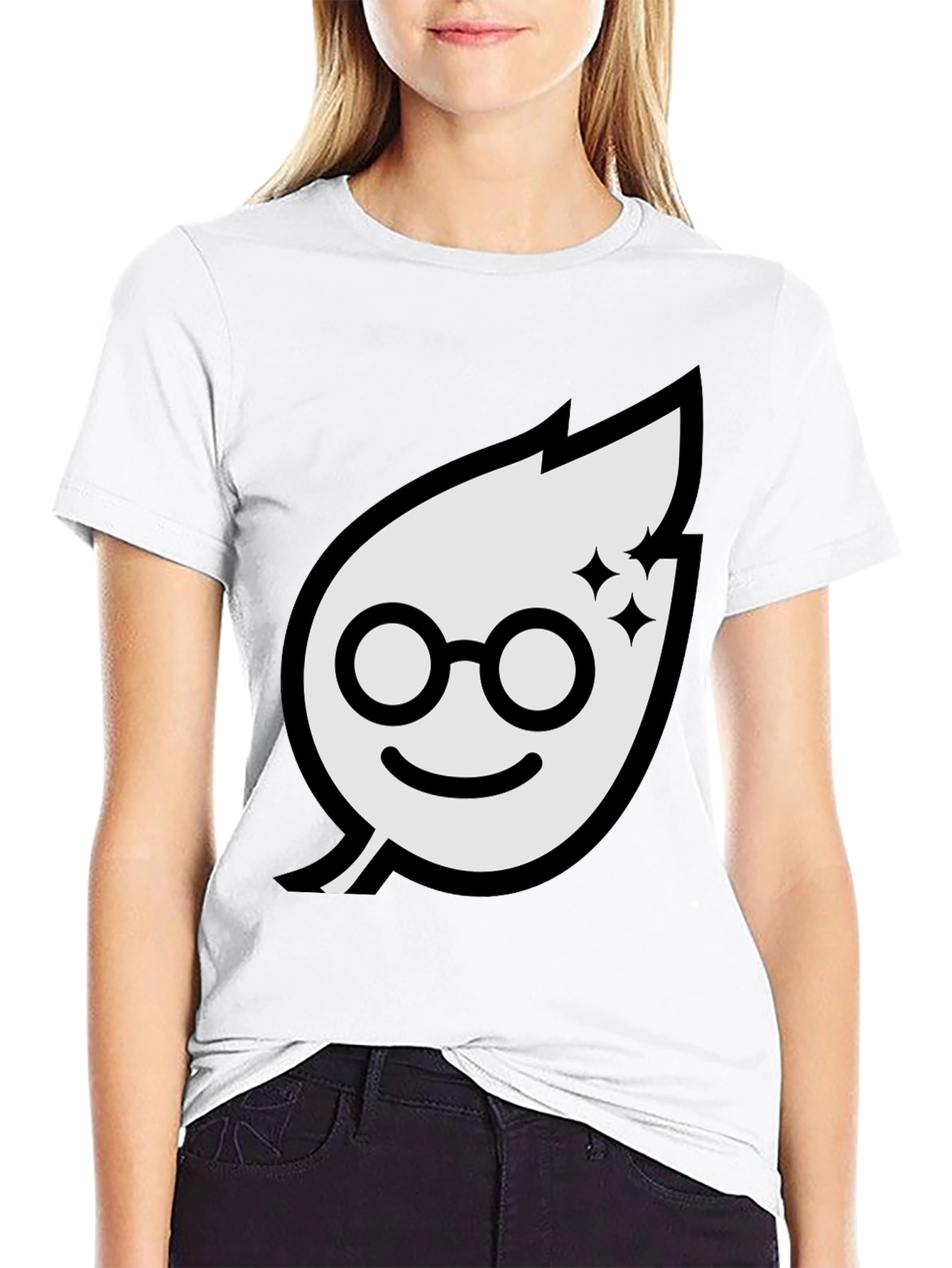Leafy Glasses T-Shirt - Black Graphic Tee