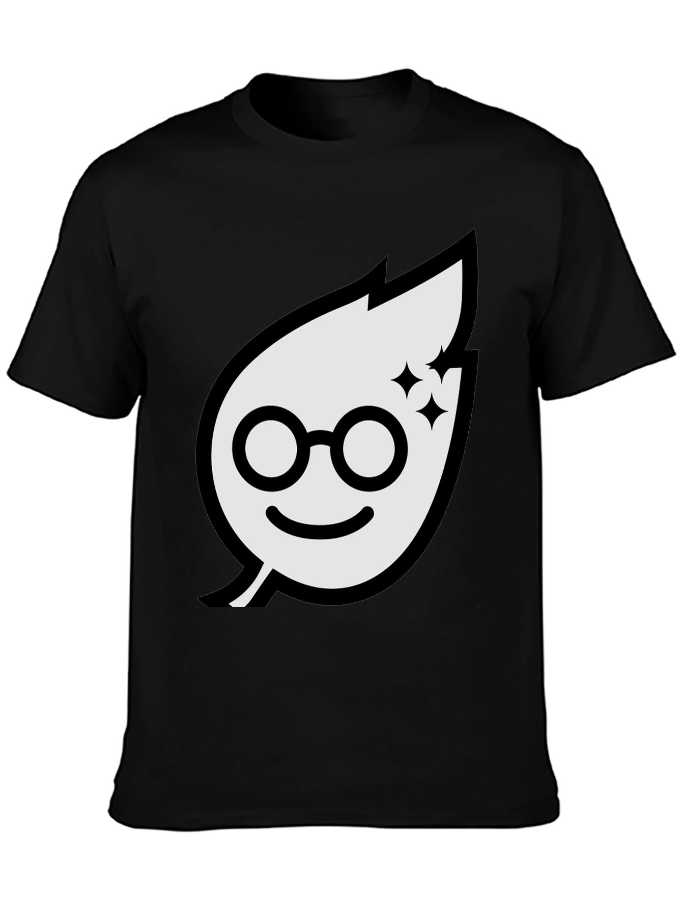 Leafy Glasses T-Shirt - Black Graphic Tee