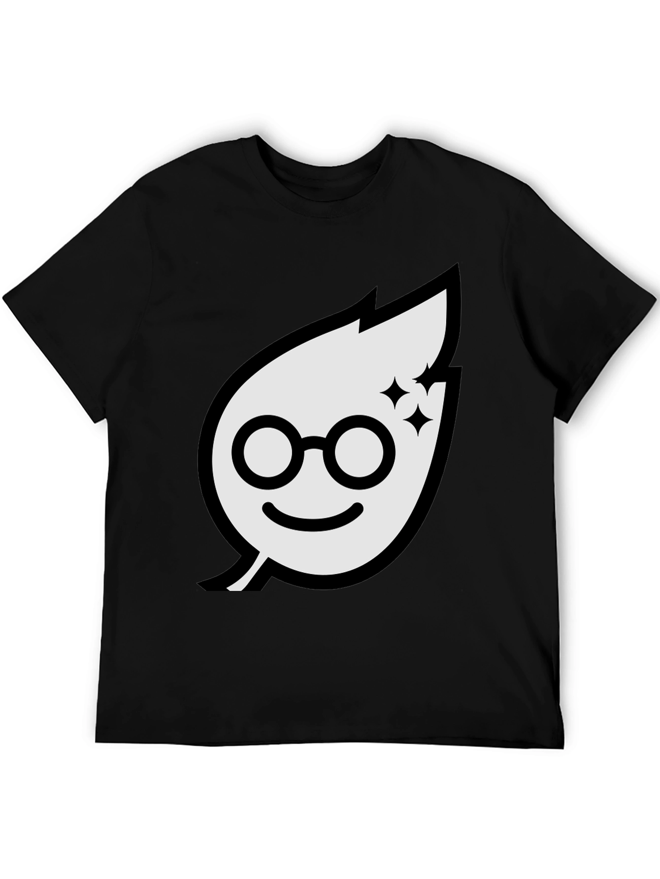 Leafy Glasses T-Shirt - Black Graphic Tee