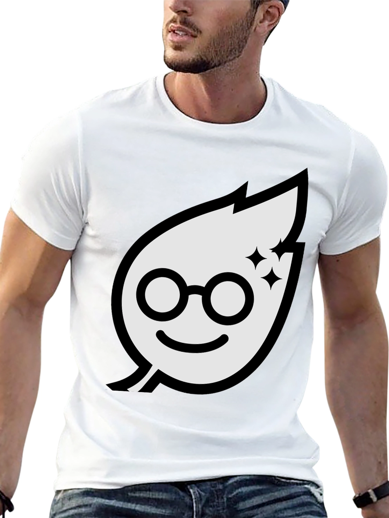 Leafy Glasses T-Shirt - Black Graphic Tee