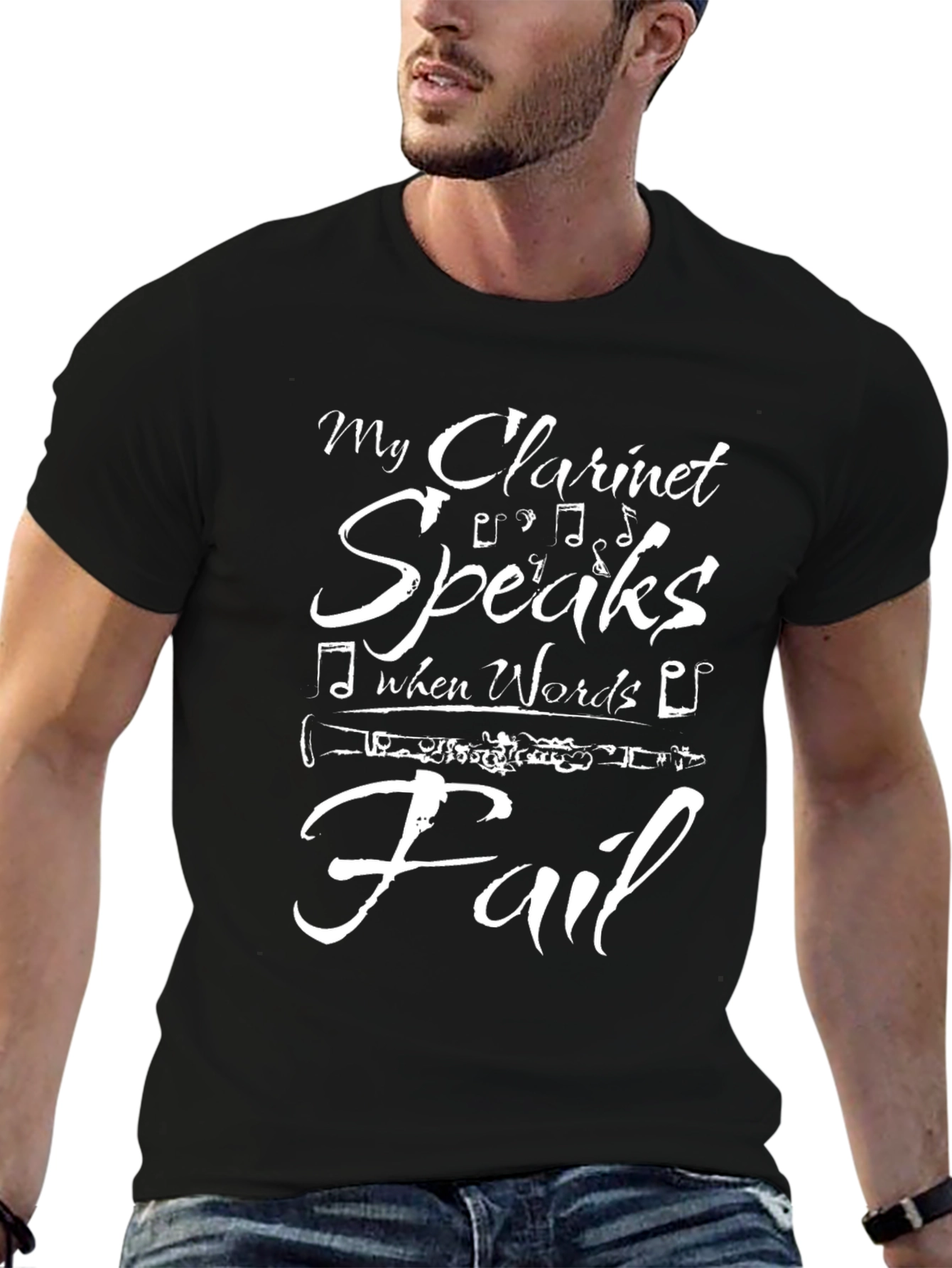 My Clarinet Speaks T-Shirt - Musicians Apparel