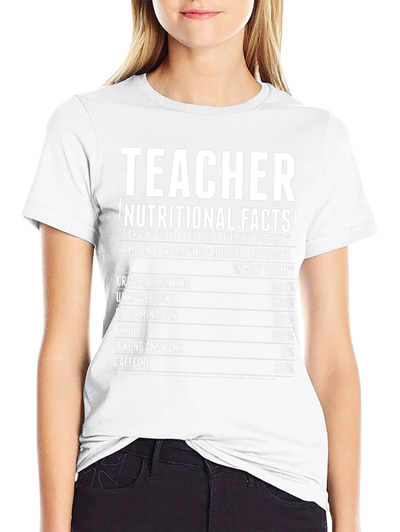 Teacher Nutritional Facts Funny T-Shirt