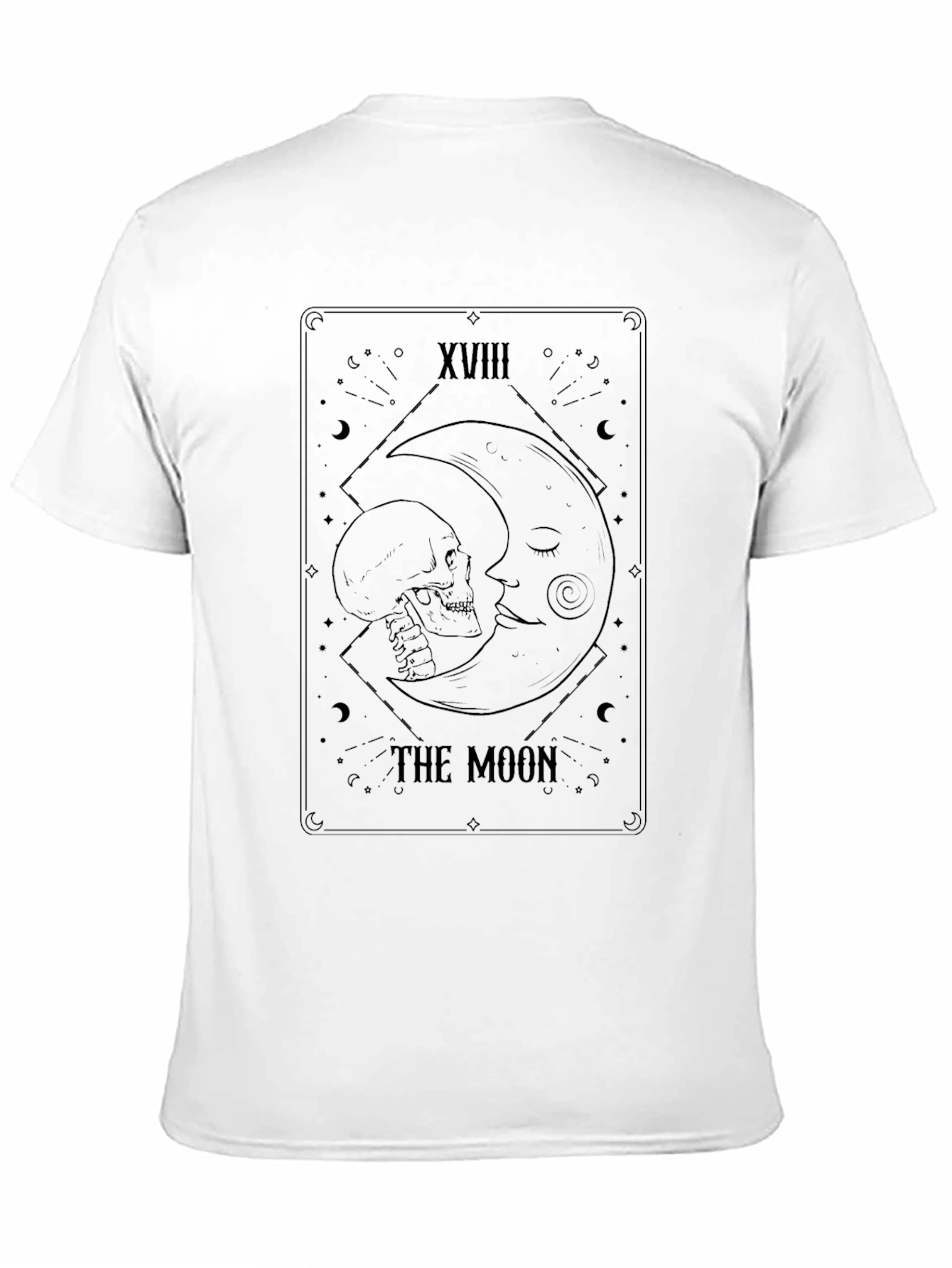 The Moon Tarot Card T-Shirt - Gothic Occult Design