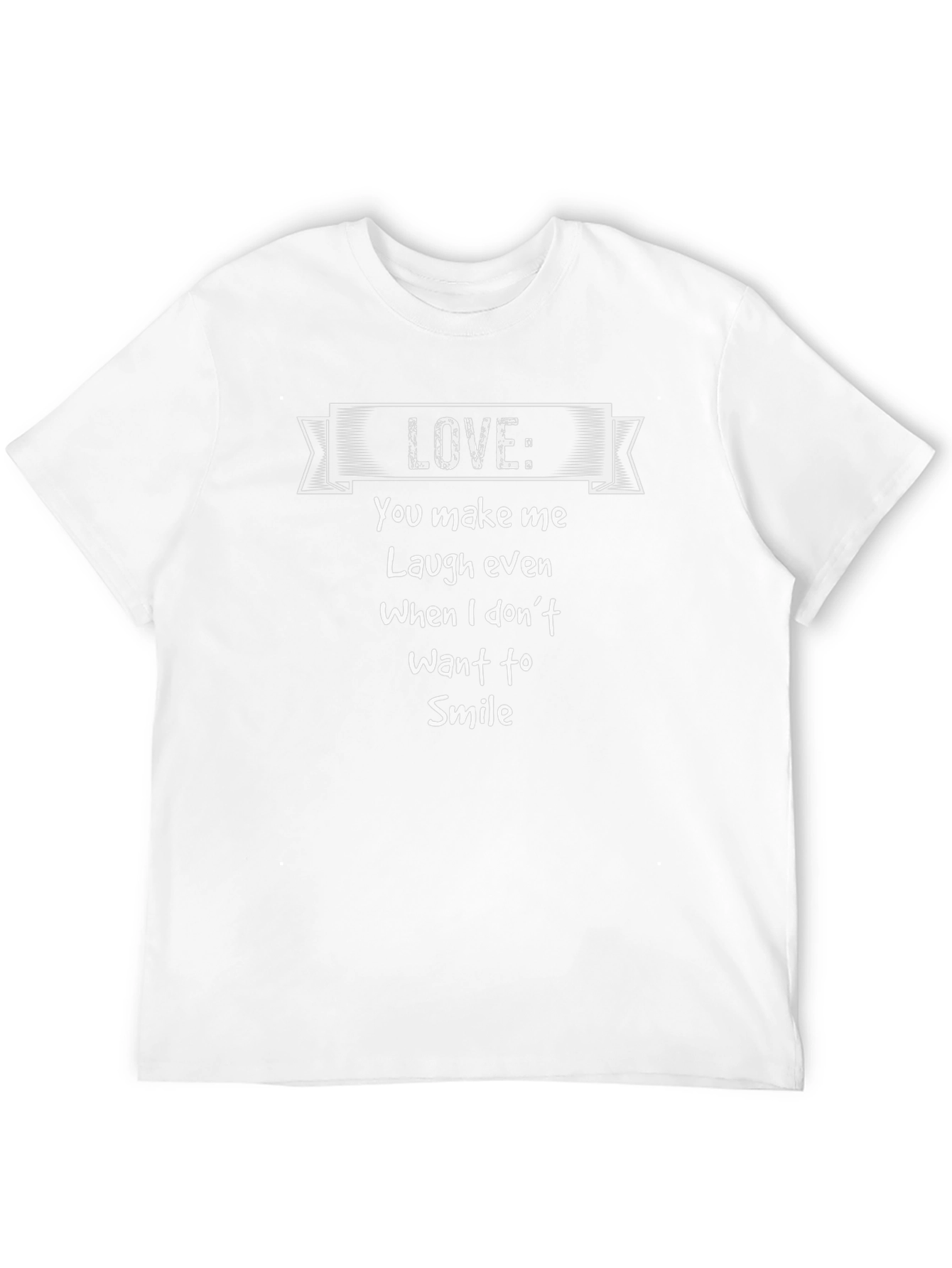Love You Make Me Laugh Black Graphic T-Shirt
