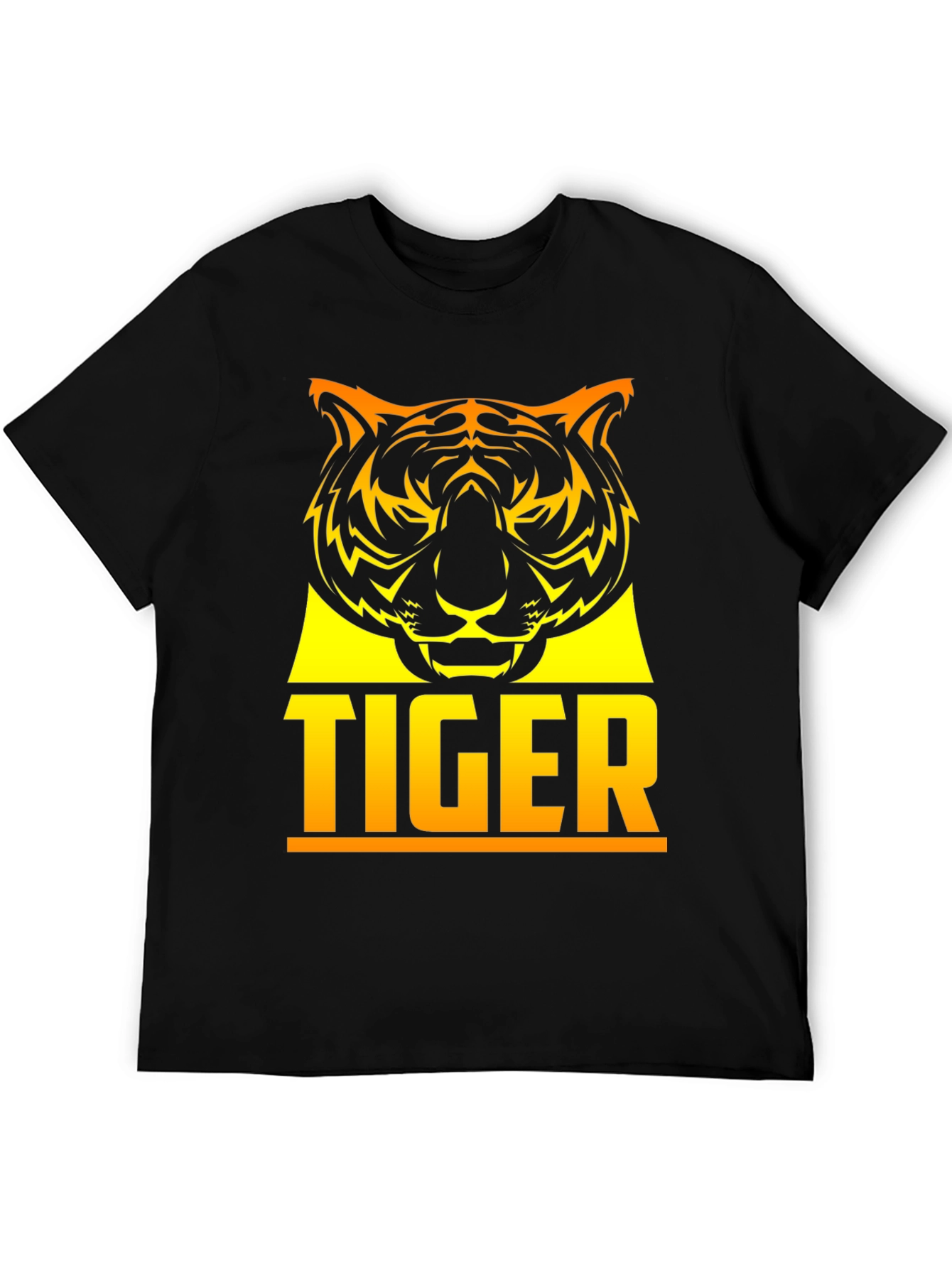 Bold Tiger Graphic Tee - Mens Black T-Shirt