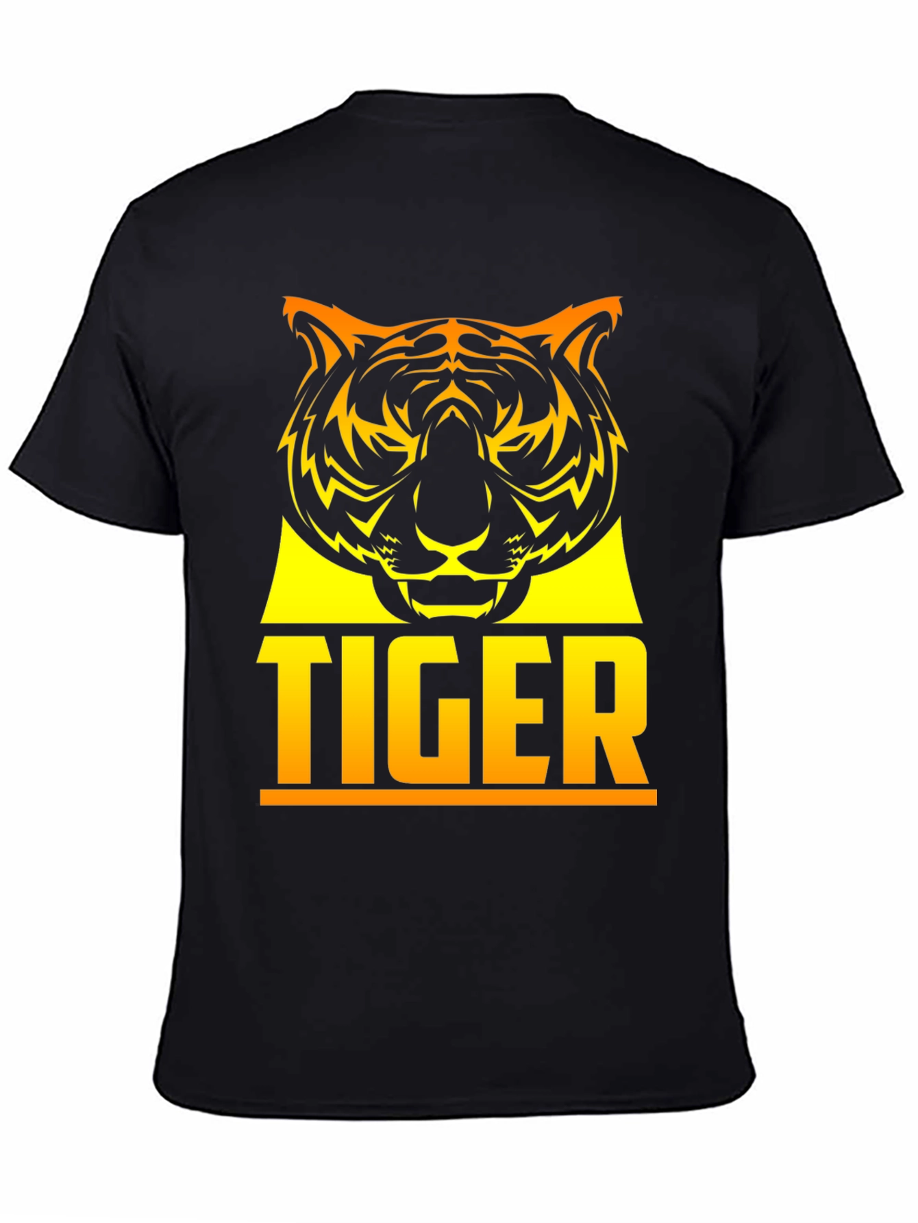 Bold Tiger Graphic Tee - Mens Black T-Shirt