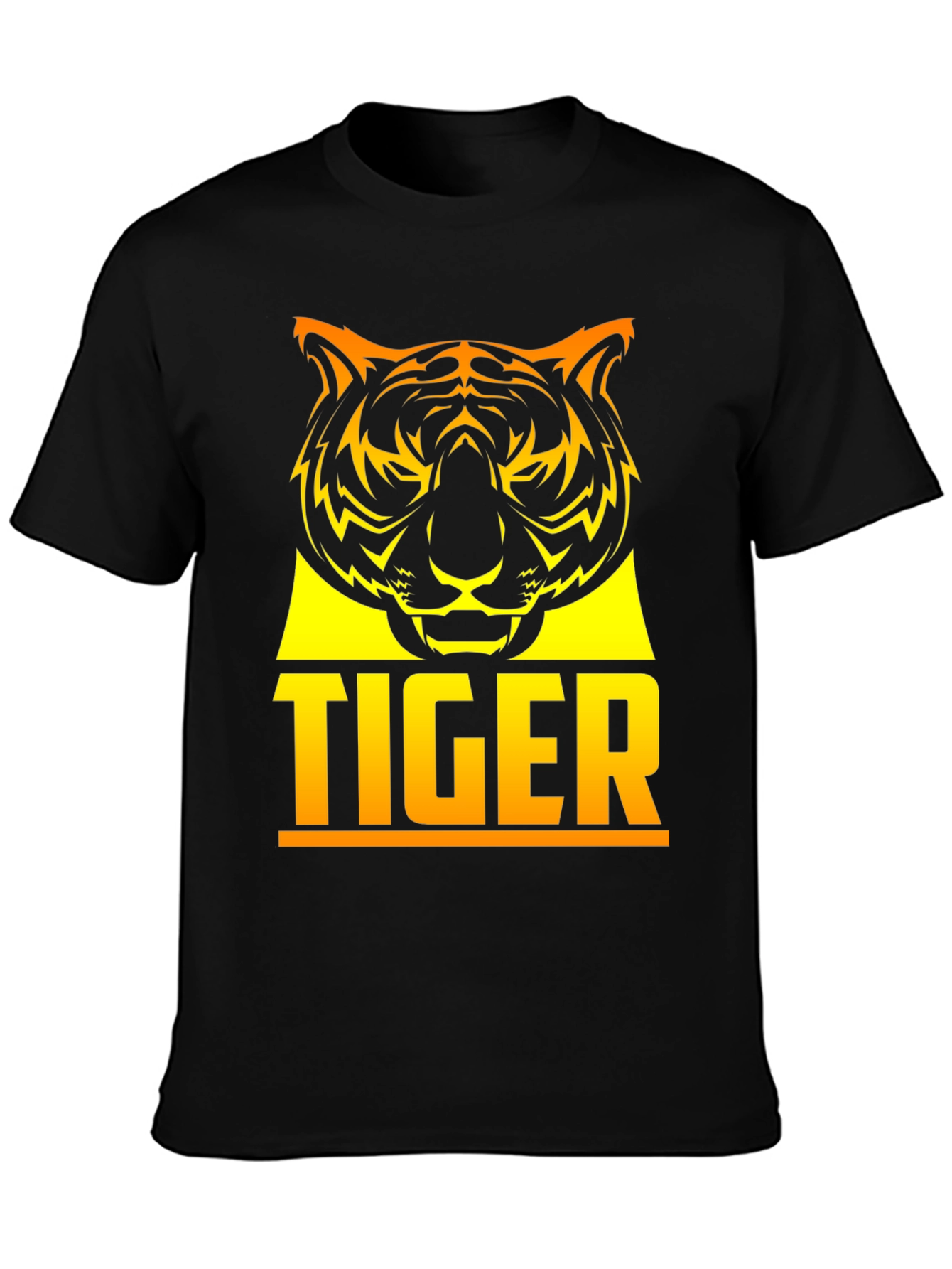 Bold Tiger Graphic Tee - Mens Black T-Shirt