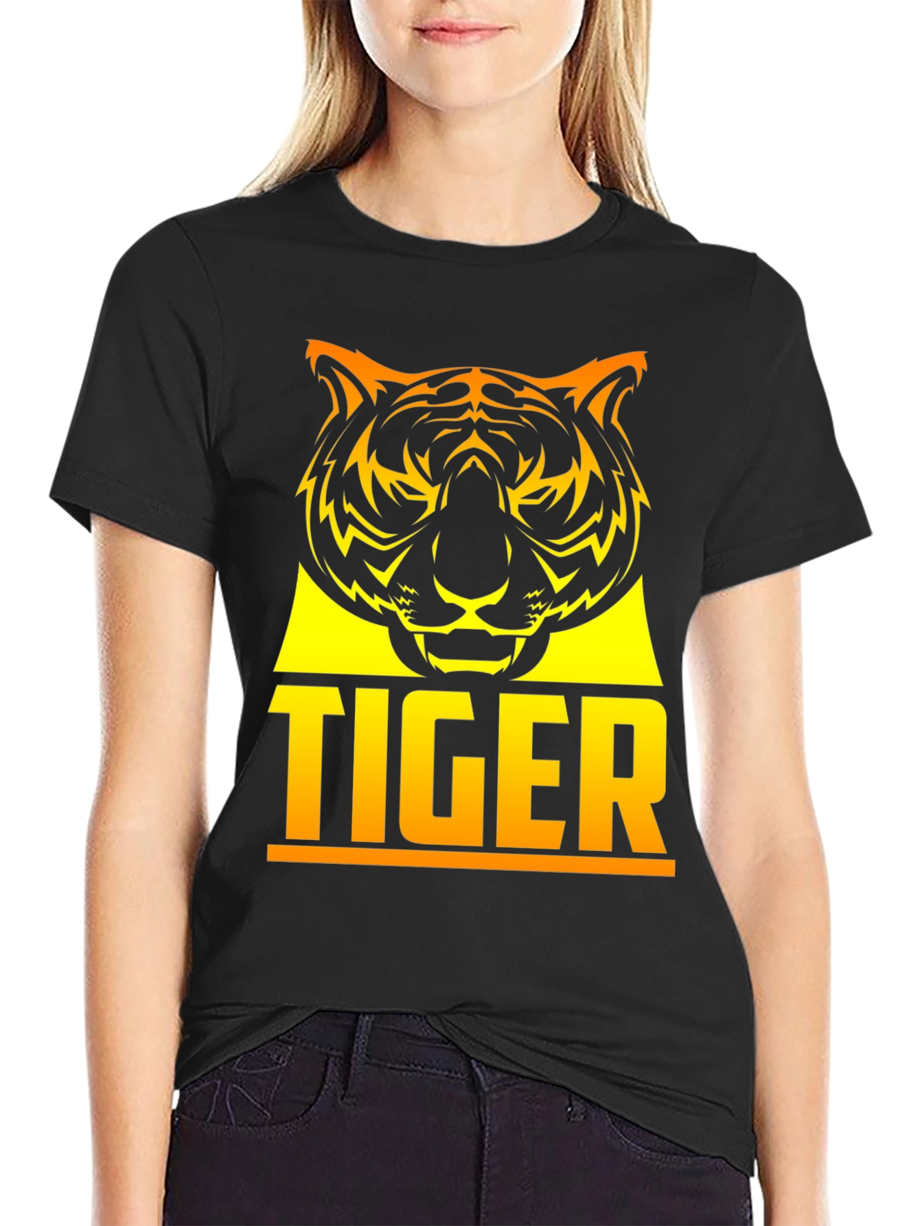 Bold Tiger Graphic Tee - Mens Black T-Shirt