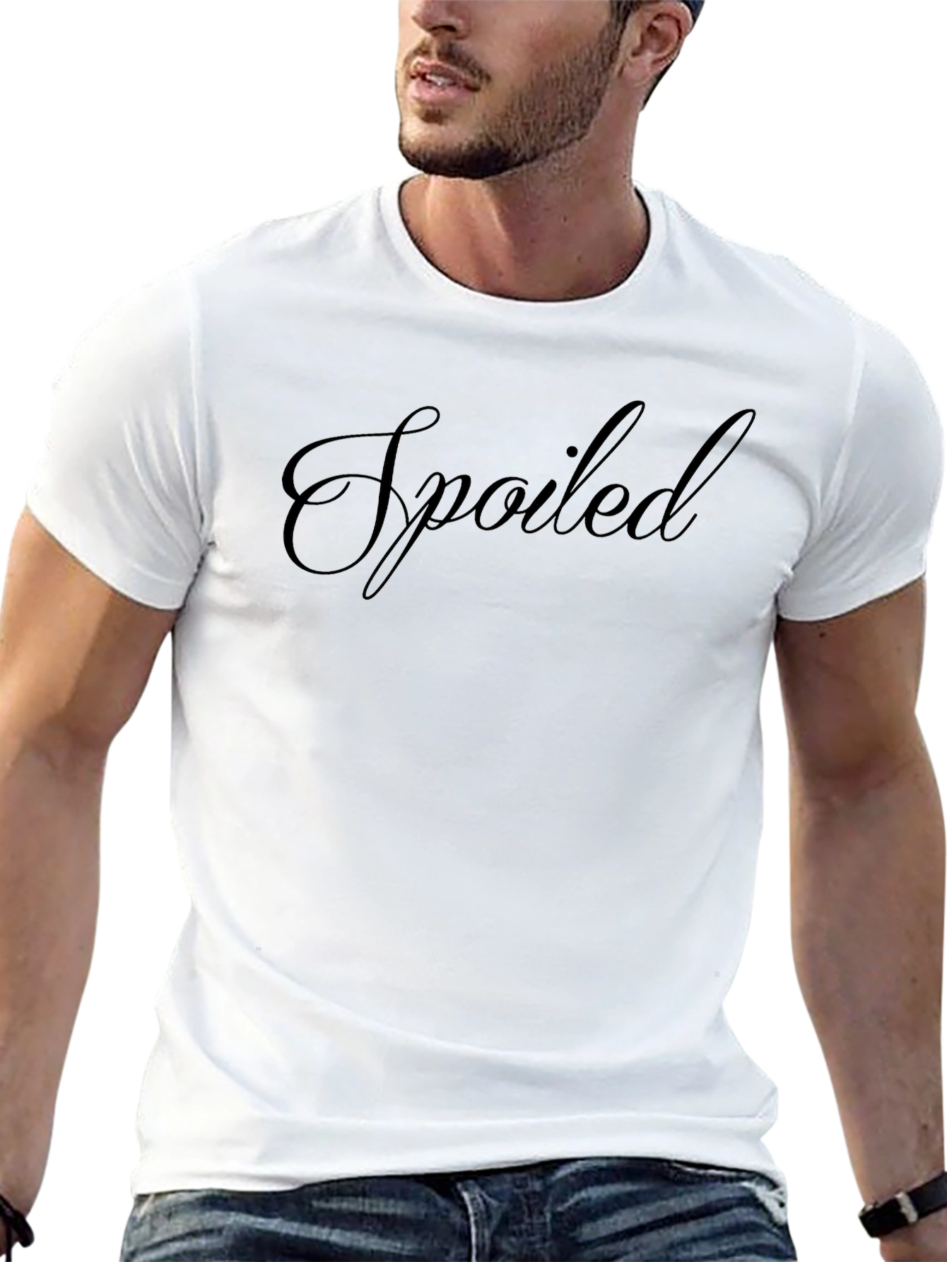 Spoiled Black T-Shirt - Stylish Graphic Tee
