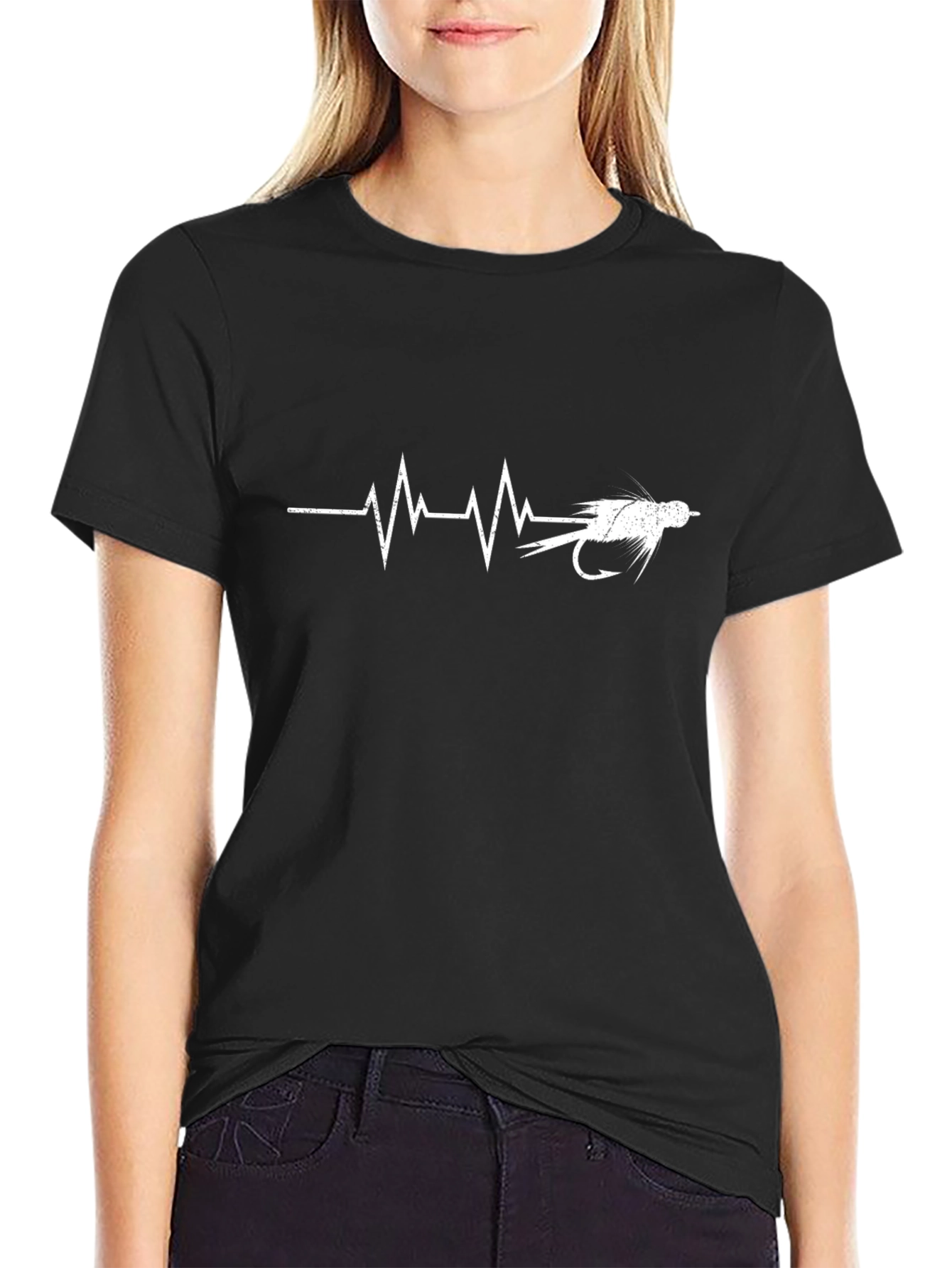 Fishing Fly Heartbeat T-Shirt - Anglers Passion