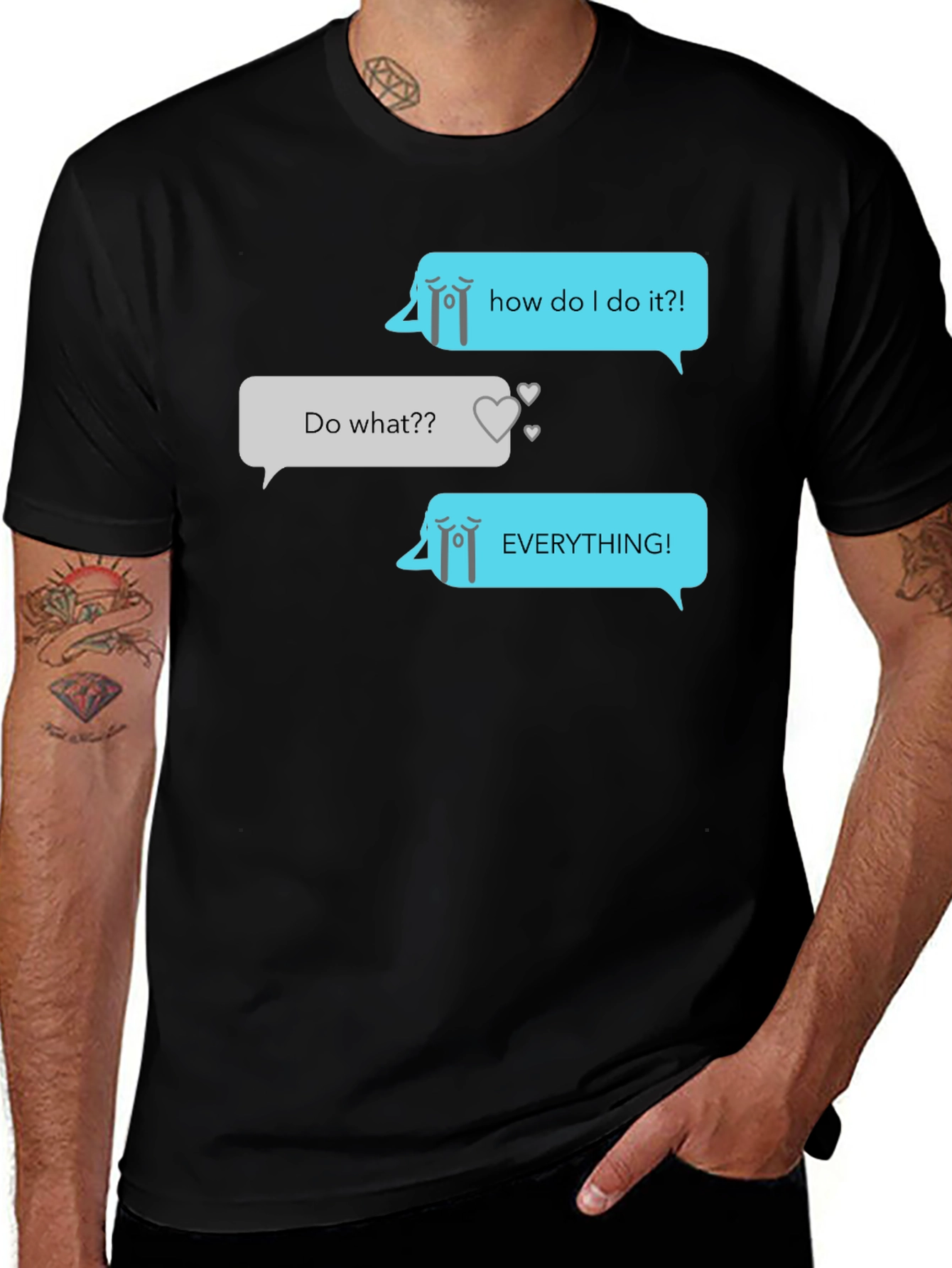 Humorous Graphic Texting T-Shirt