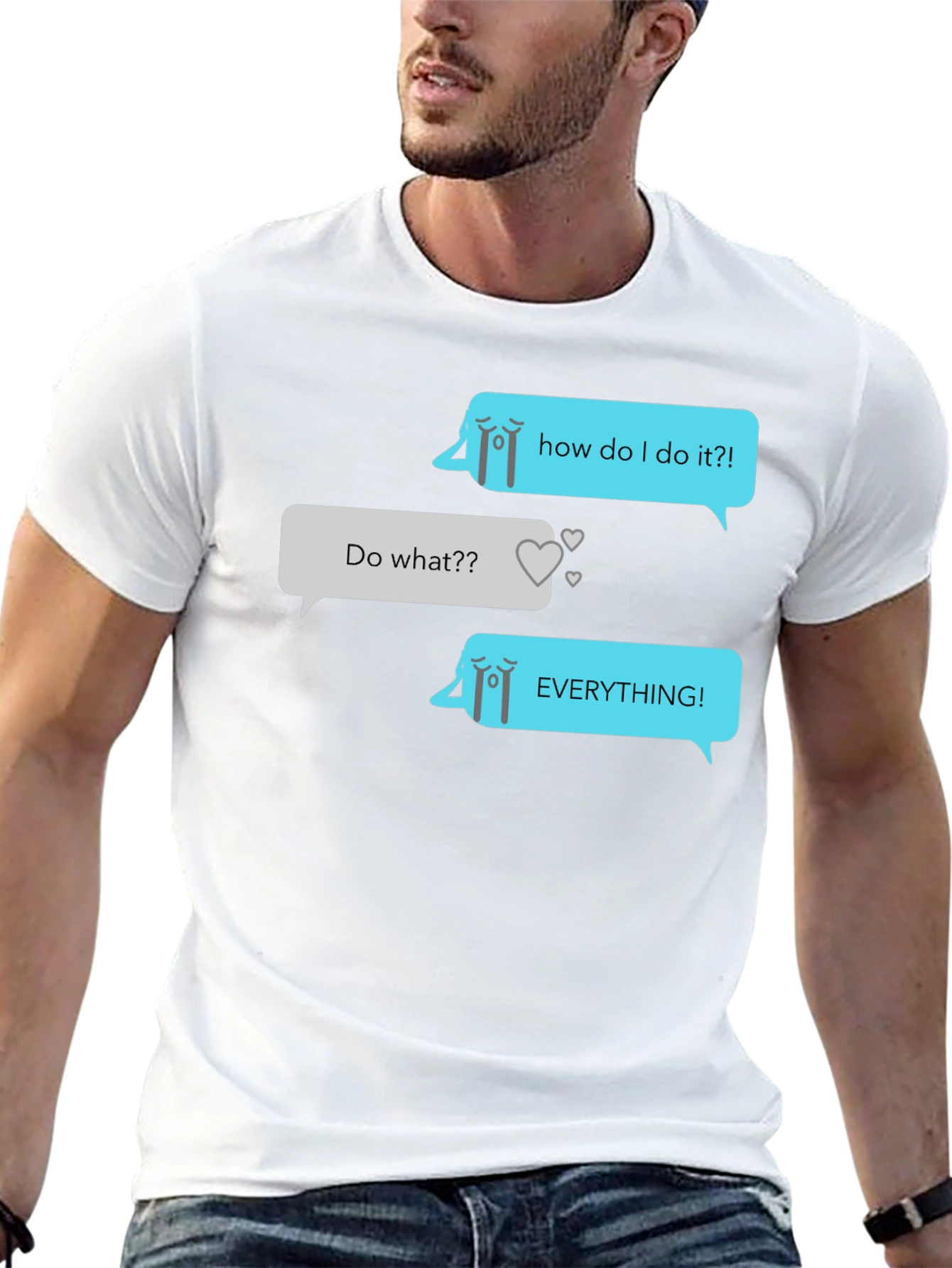Humorous Graphic Texting T-Shirt