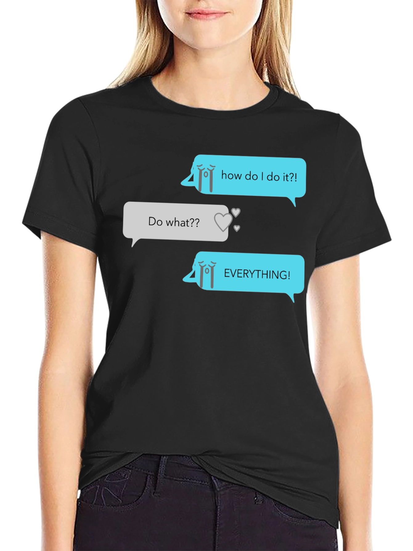 Humorous Graphic Texting T-Shirt