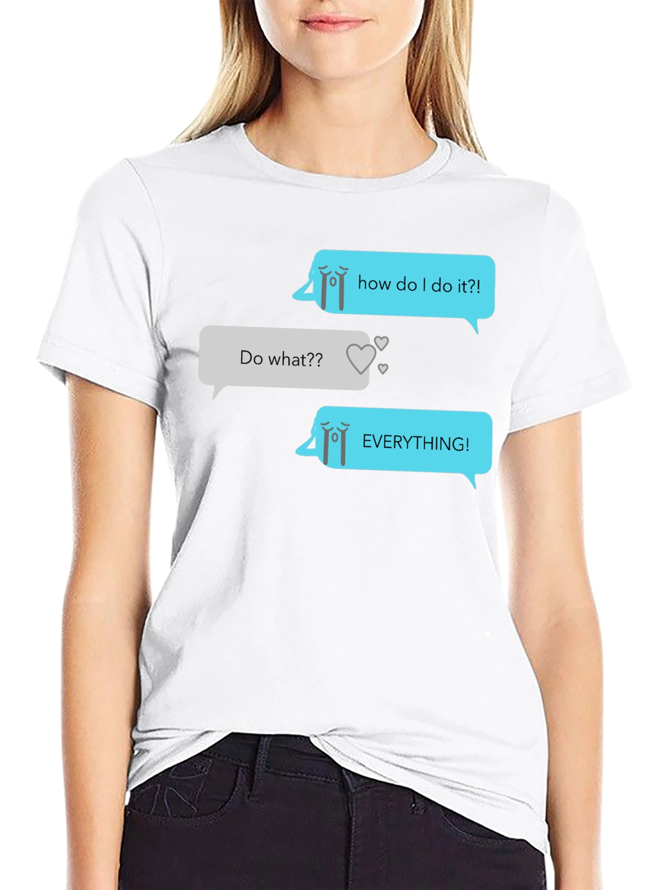 Humorous Graphic Texting T-Shirt