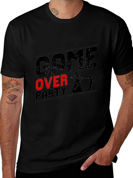 Game Over Party Funny Groom T-Shirt Bachelor