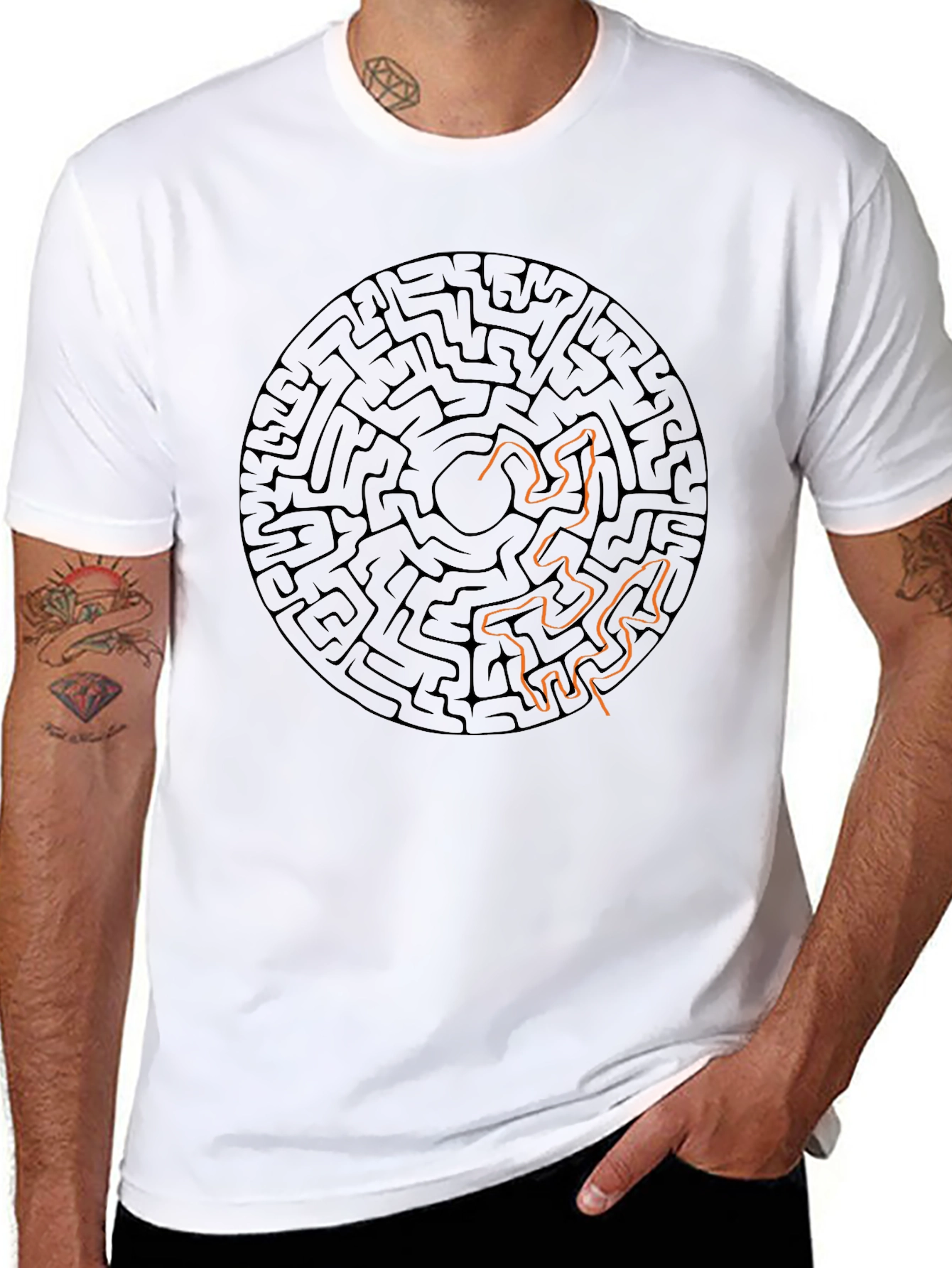 Maze Runner T-Shirt - Geometric Graphic Print