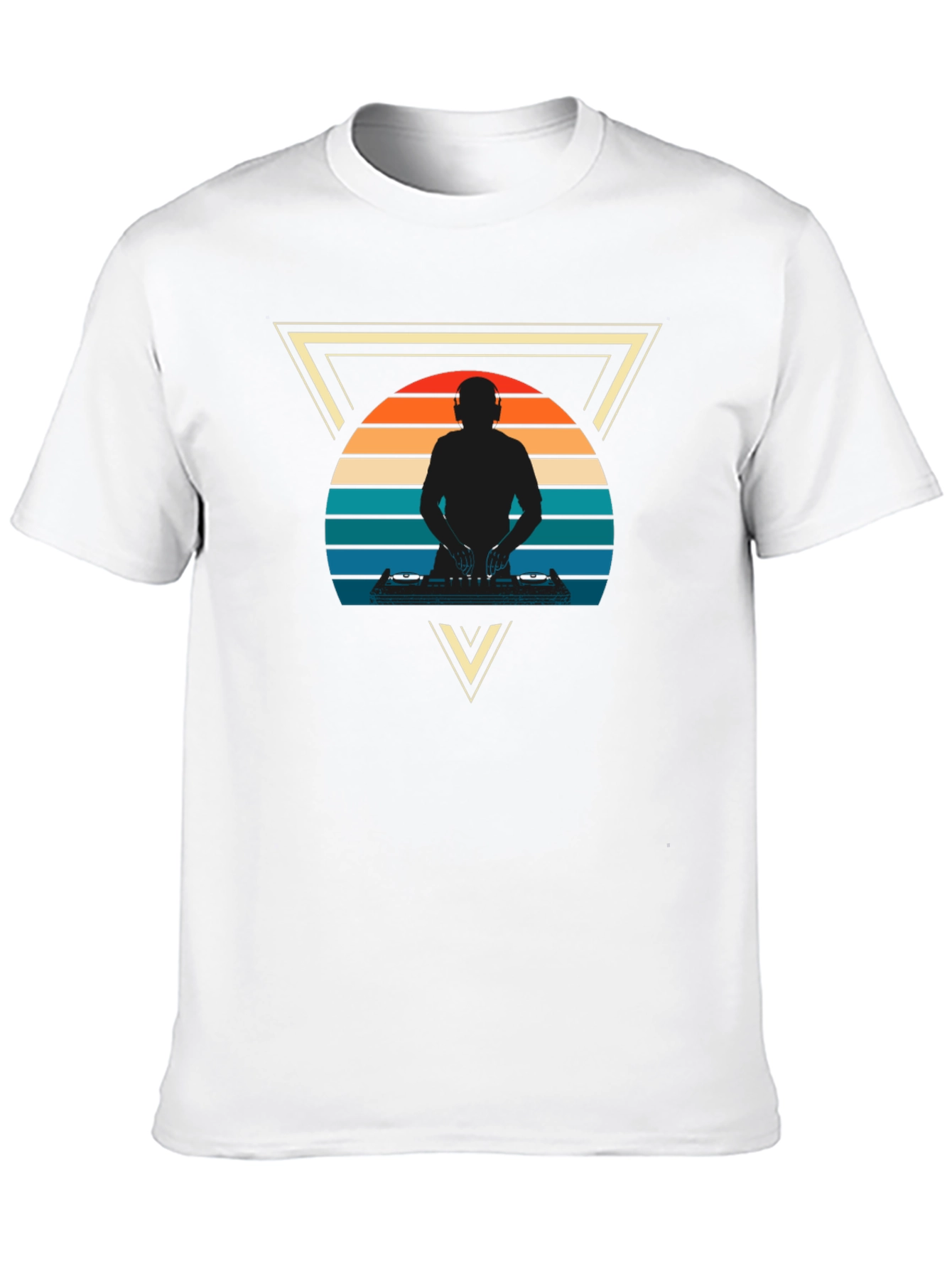 Retro DJ Triangle Graphic Tee