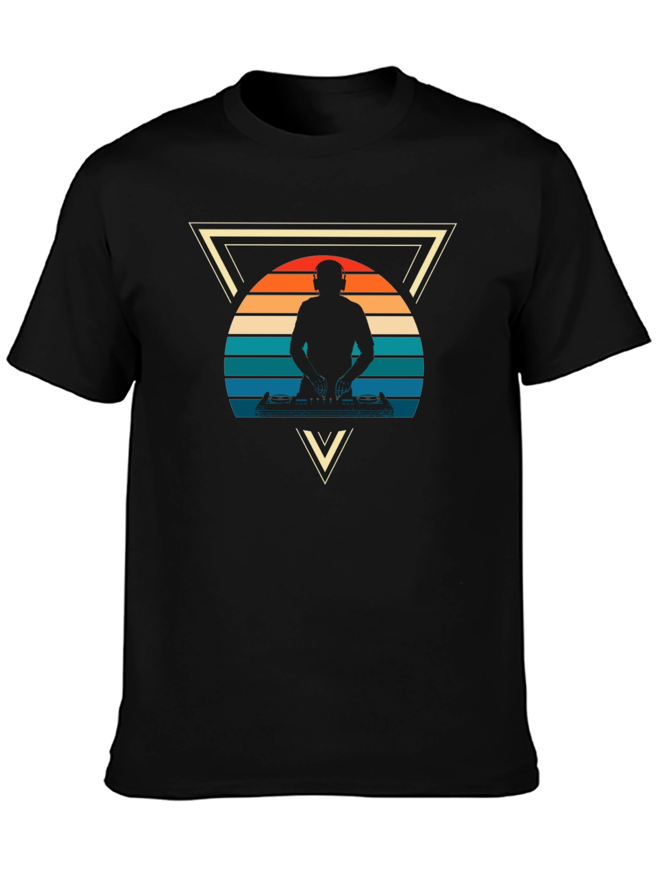 Retro DJ Triangle Graphic Tee