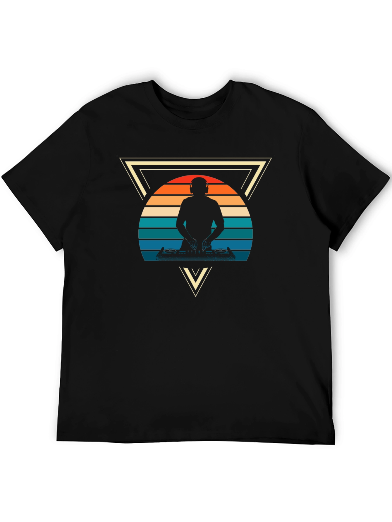 Retro DJ Triangle Graphic Tee