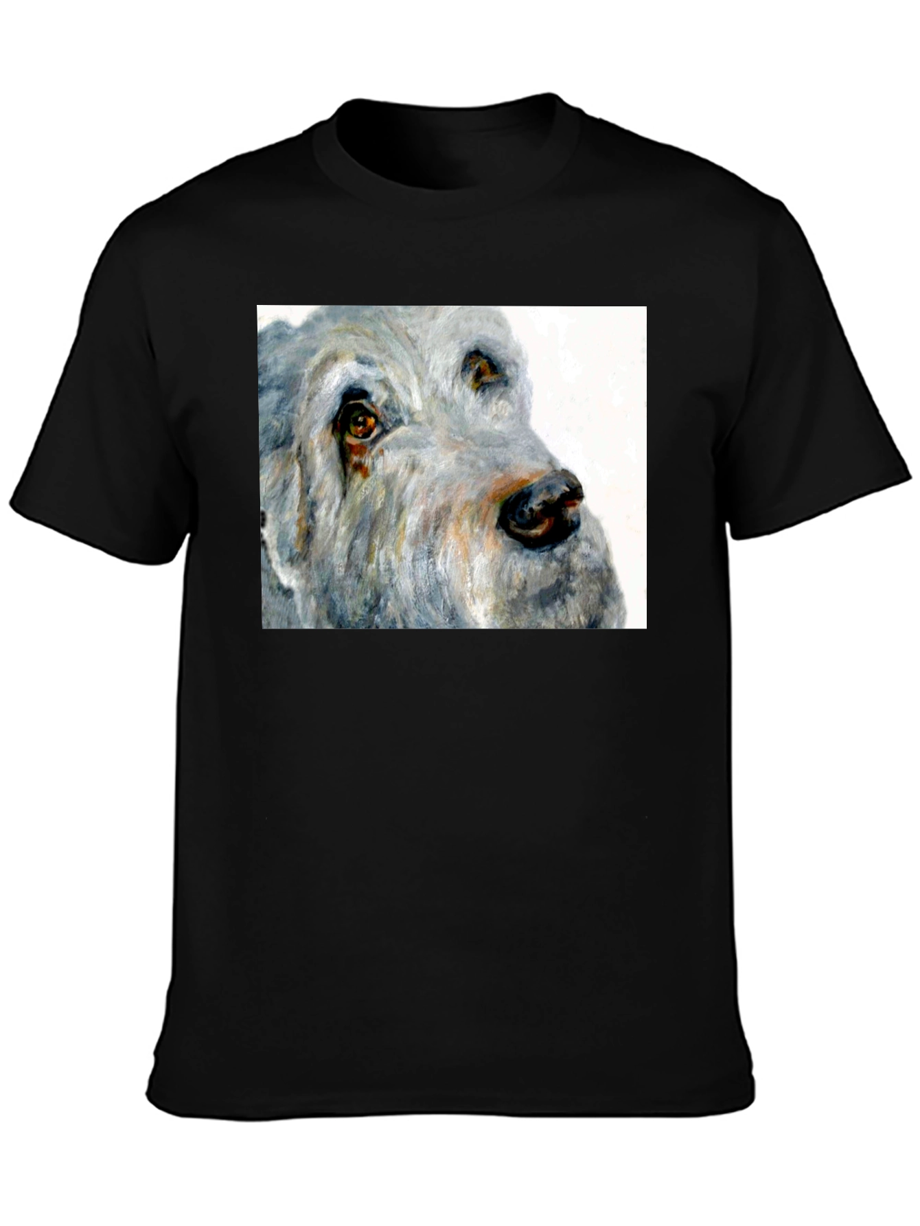 Dog Portrait Black T-Shirt