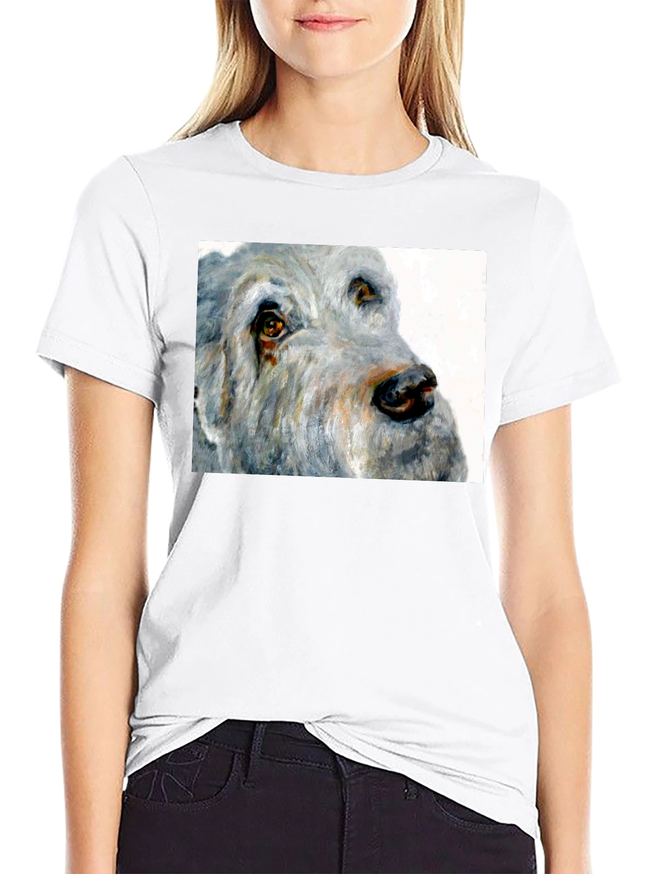 Dog Portrait Black T-Shirt