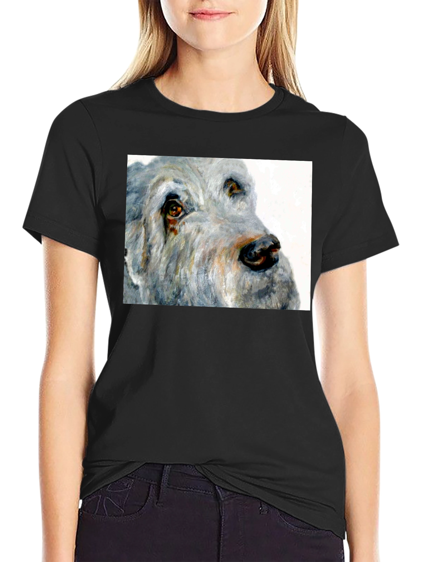 Dog Portrait Black T-Shirt