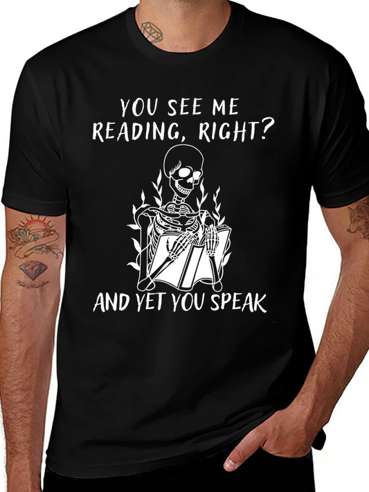 You See Me Reading Skeleton T-Shirt