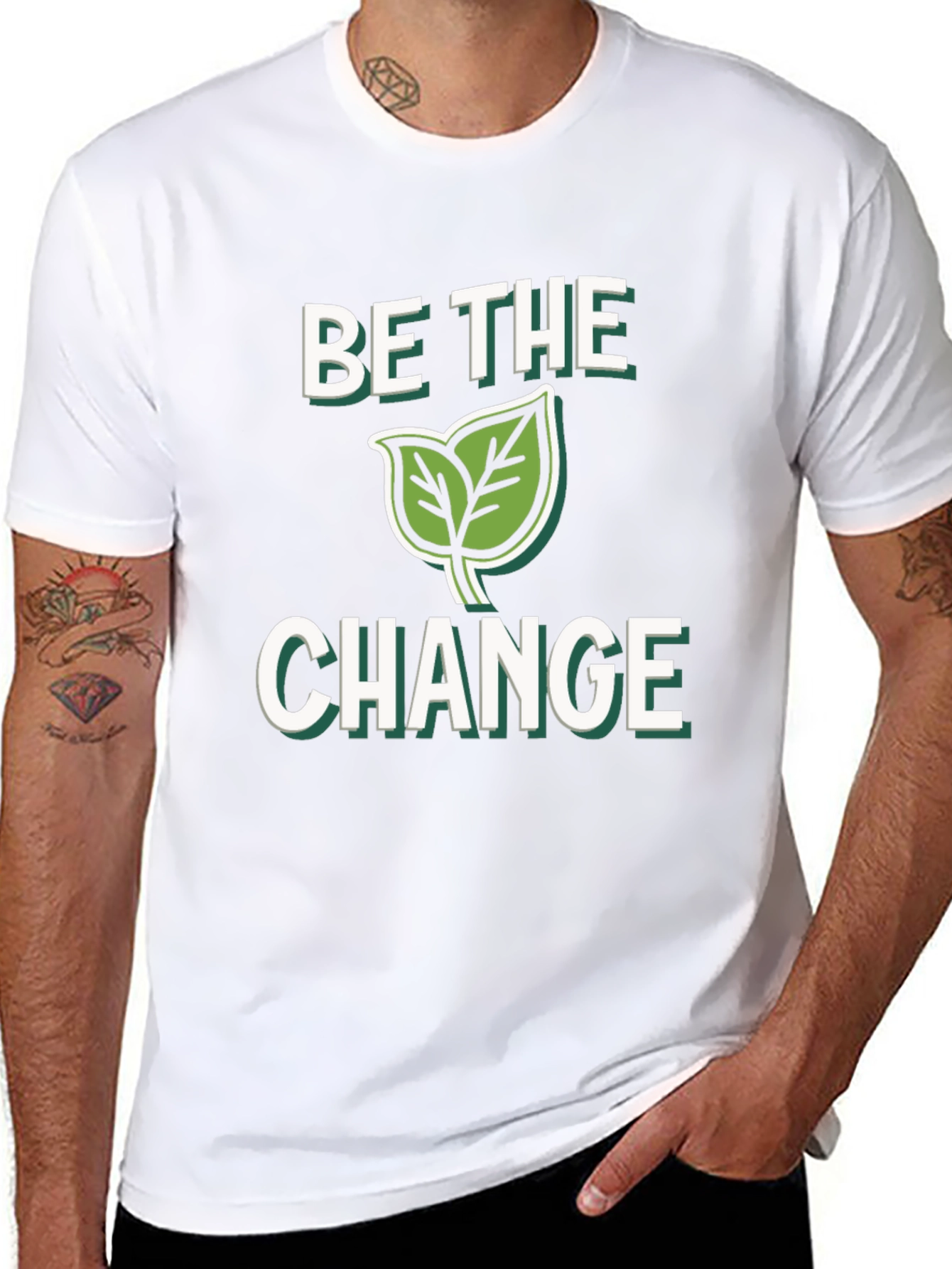 Be The Change Graphic T-Shirt - Eco Friendly Design