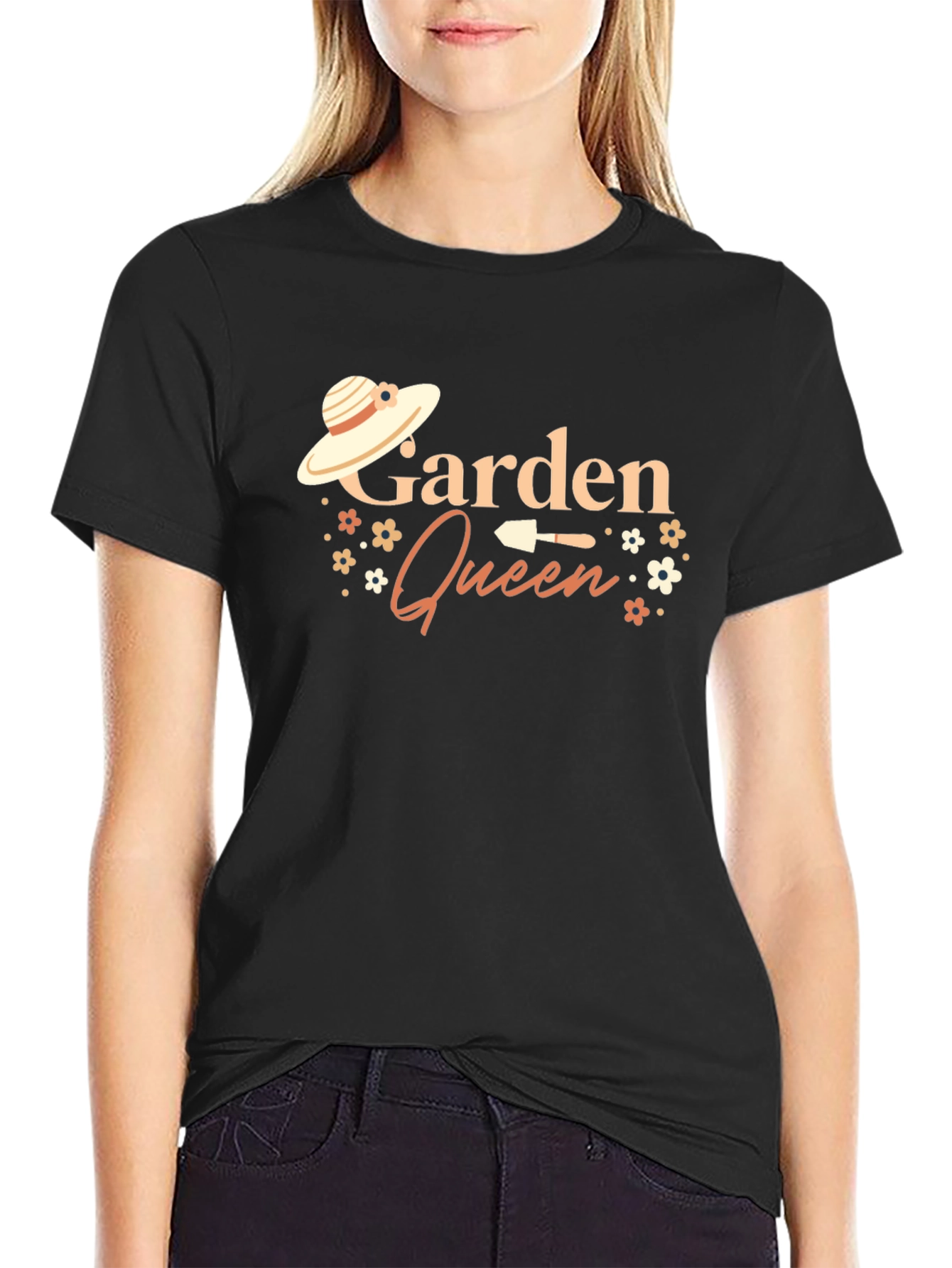 Garden Queen Black Graphic T-Shirt