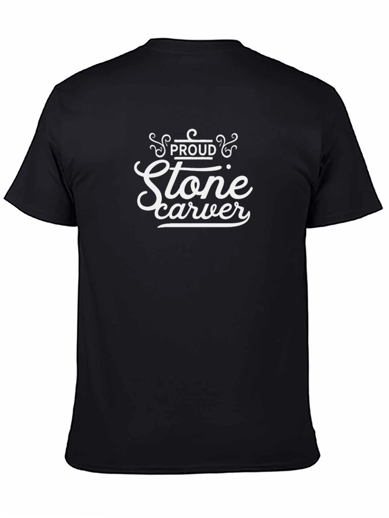 Proud Stone Carver Graphic T-Shirt - Black