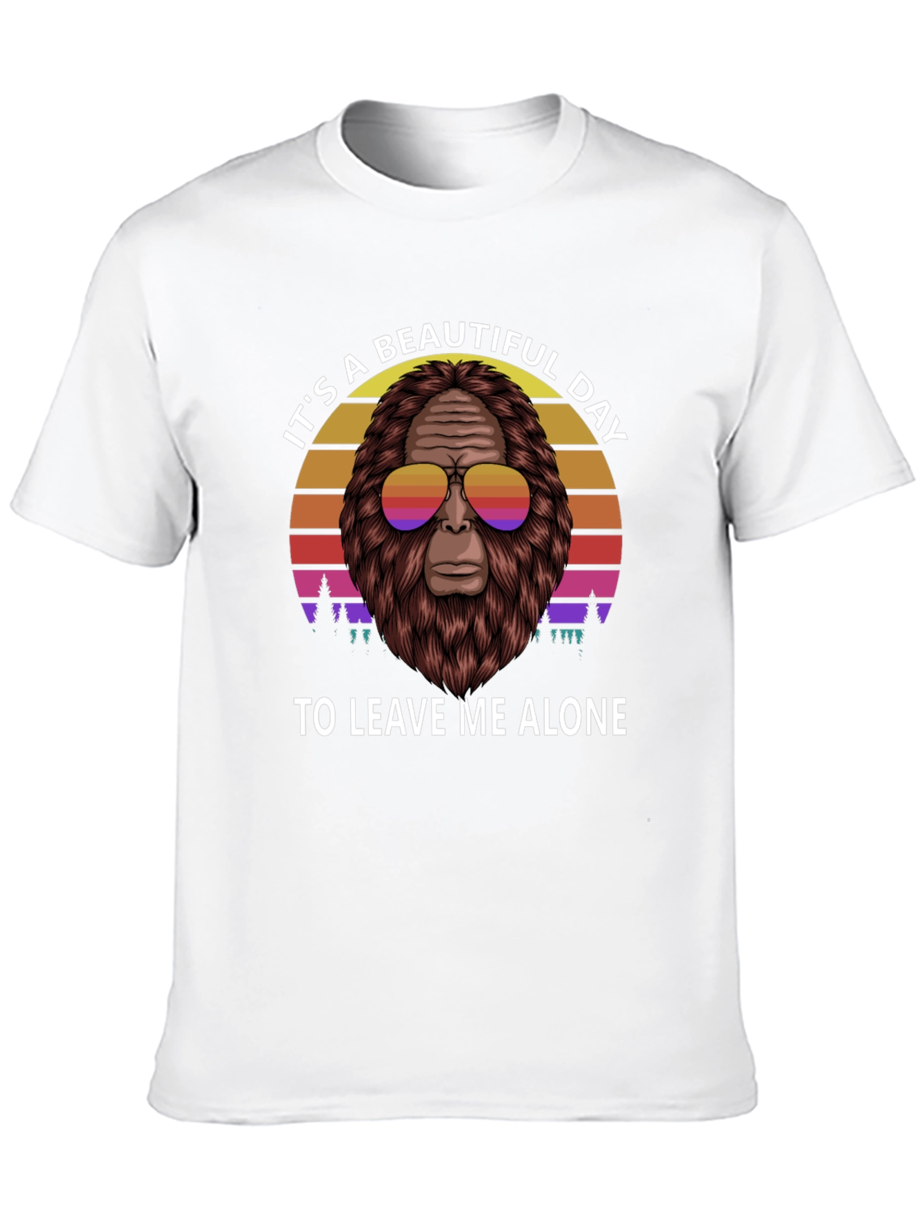 Sasquatch Leave Me Alone Graphic Tee -  Black