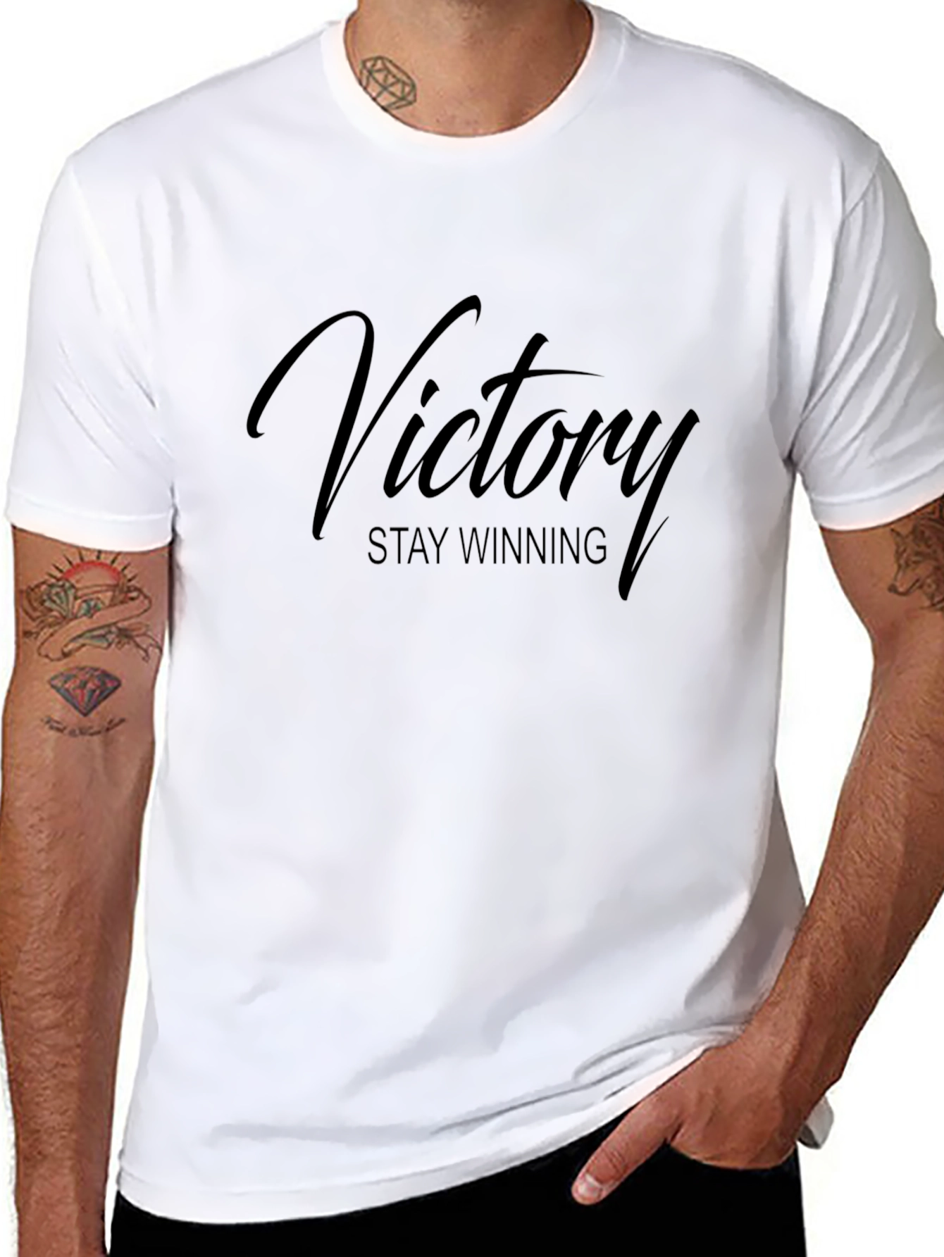 Victory Stay Winning Black T-Shirt