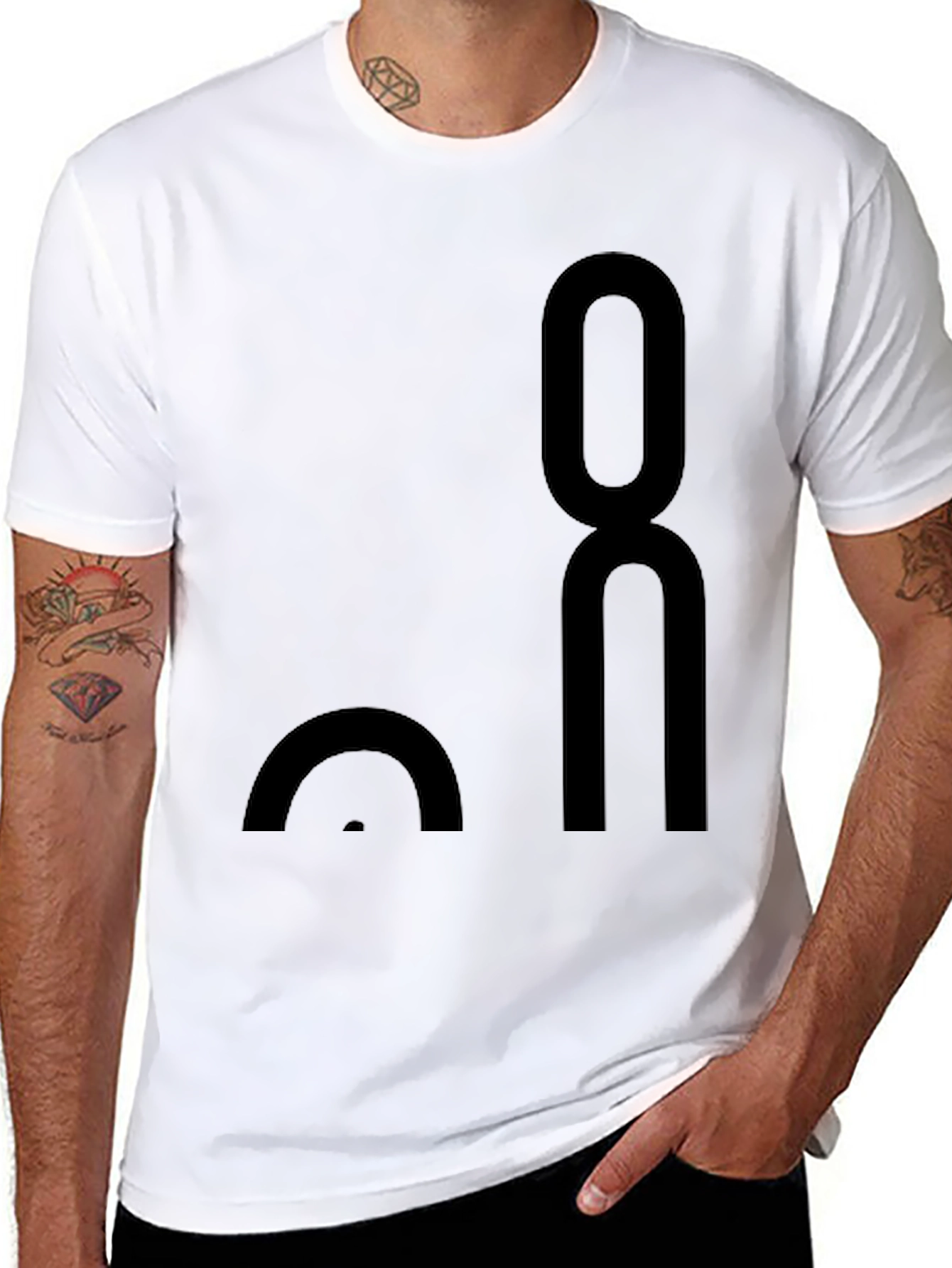 Modern Black Graphic Tee