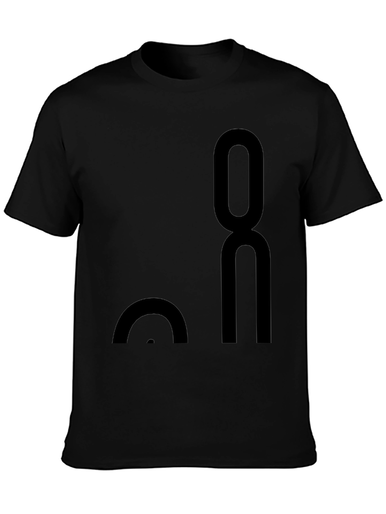 Modern Black Graphic Tee