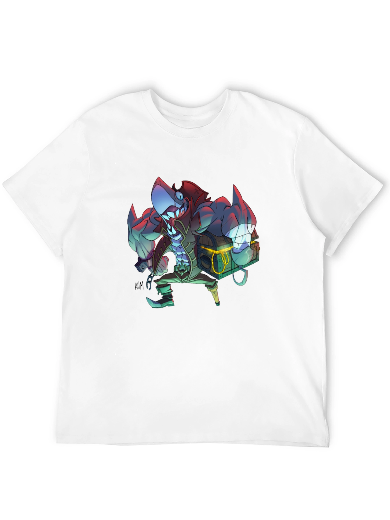 Shark Pirate Graphic Black T-Shirt