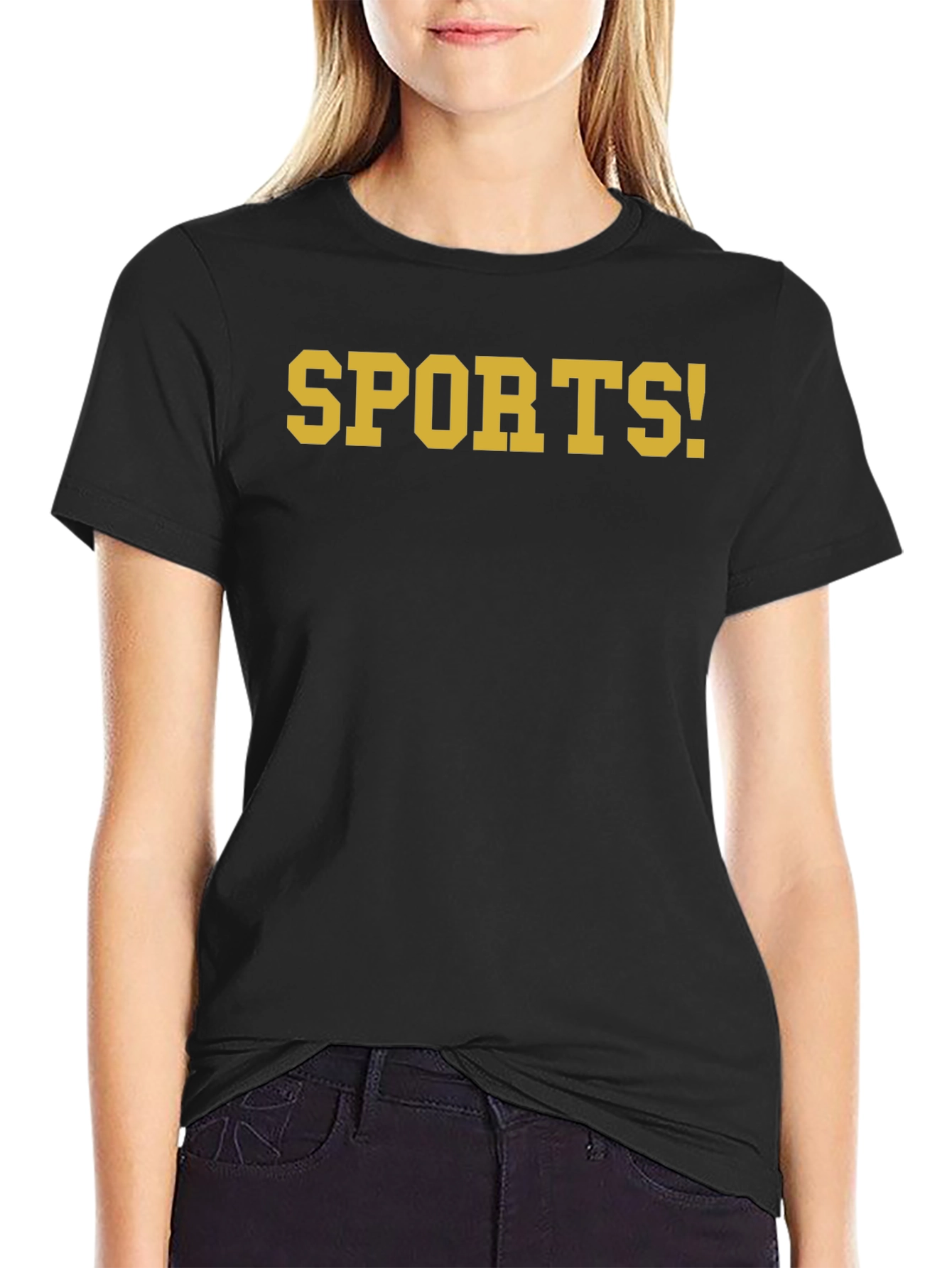 Mens SPORTS! Black Graphic T-Shirt