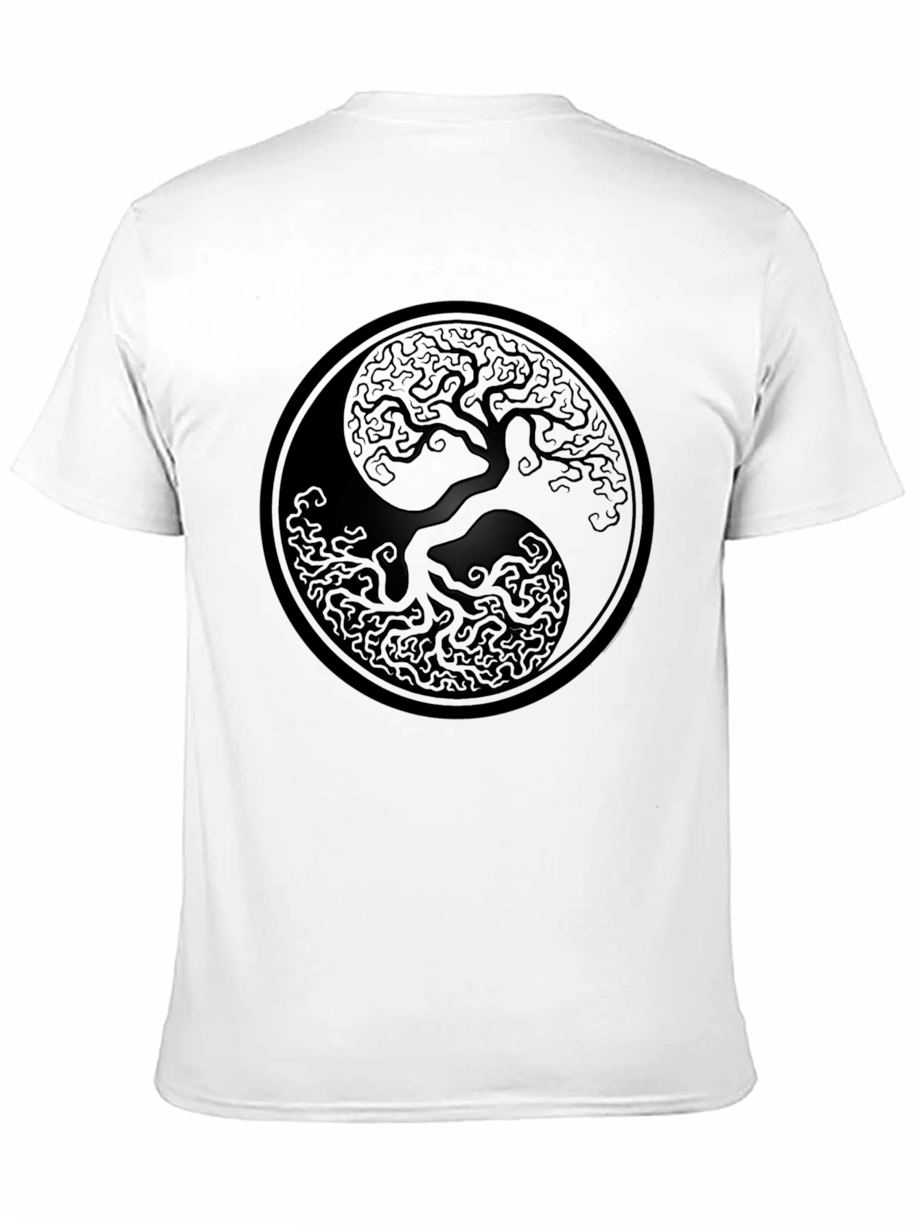 Yin Yang Tree Graphic Tee - Black