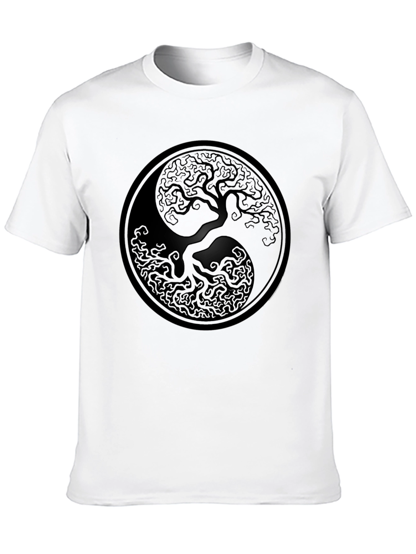 Yin Yang Tree Graphic Tee - Black