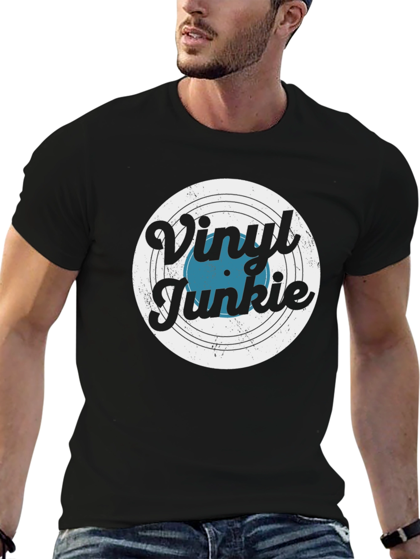 Vinyl Junkie T-Shirt - Music Lover Tee