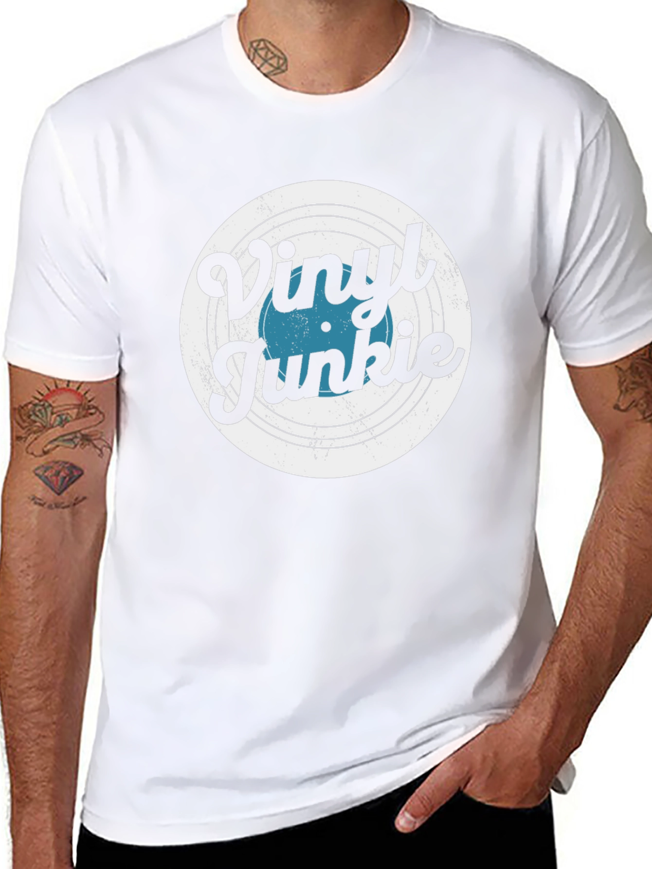 Vinyl Junkie T-Shirt - Music Lover Tee