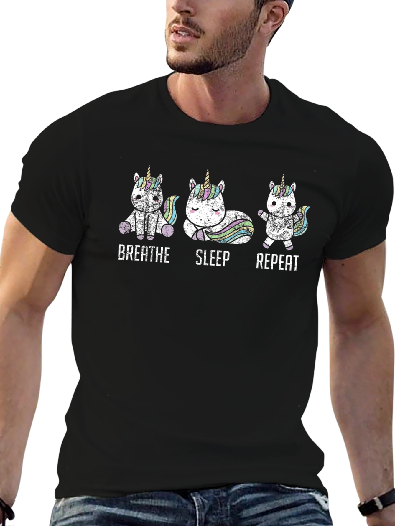 Breathe Sleep Repeat Unicorn T-Shirt