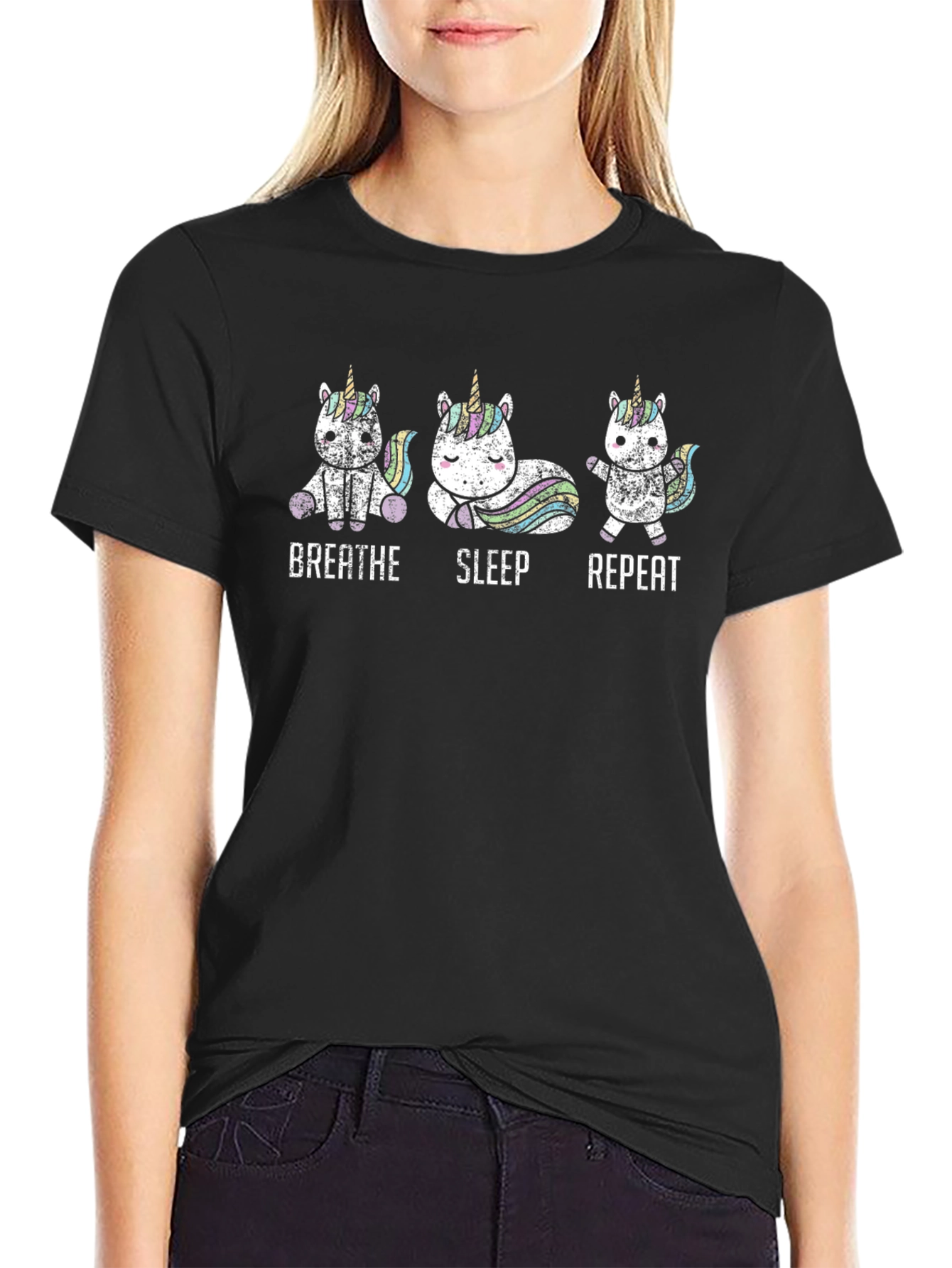 Breathe Sleep Repeat Unicorn T-Shirt