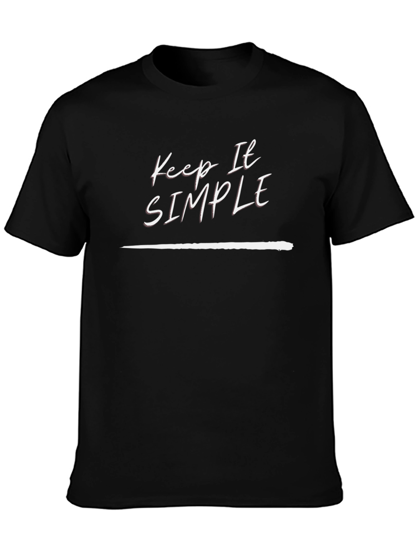 Keep It Simple Black Graphic Tee