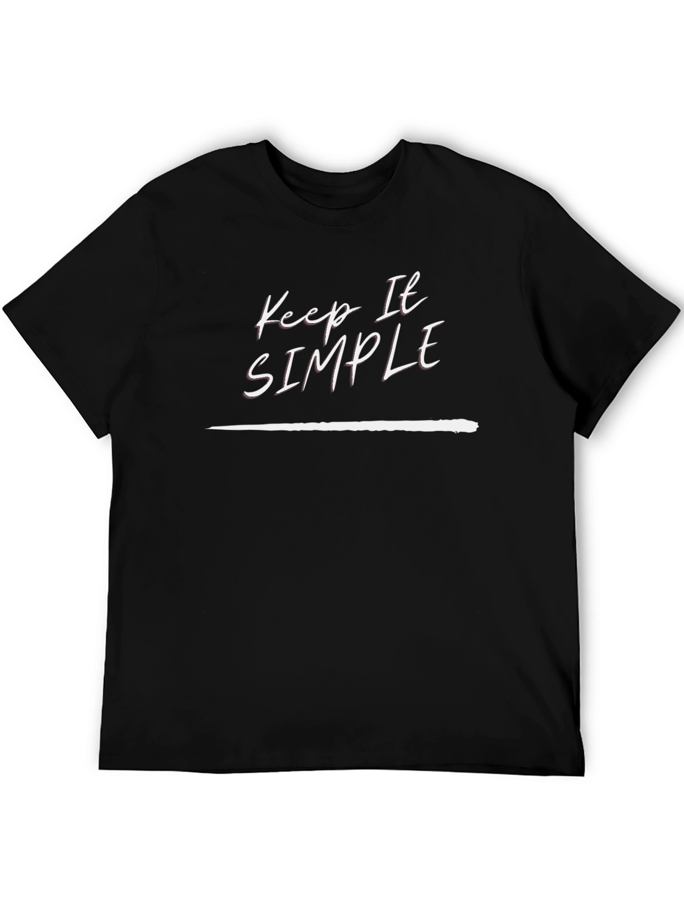 Keep It Simple Black Graphic Tee