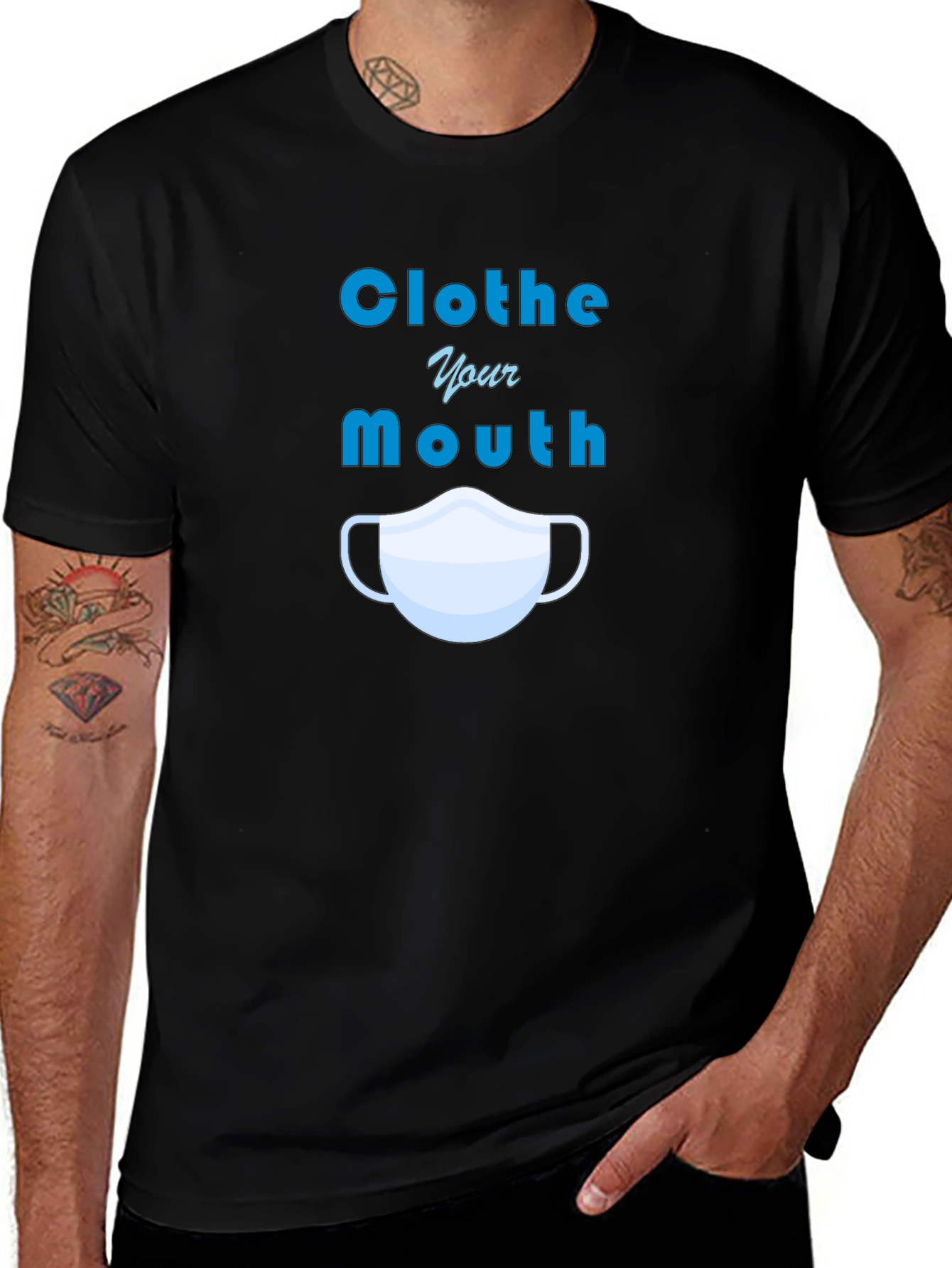 Clothe Your Mouth Graphic Tee - Protect Yourself!