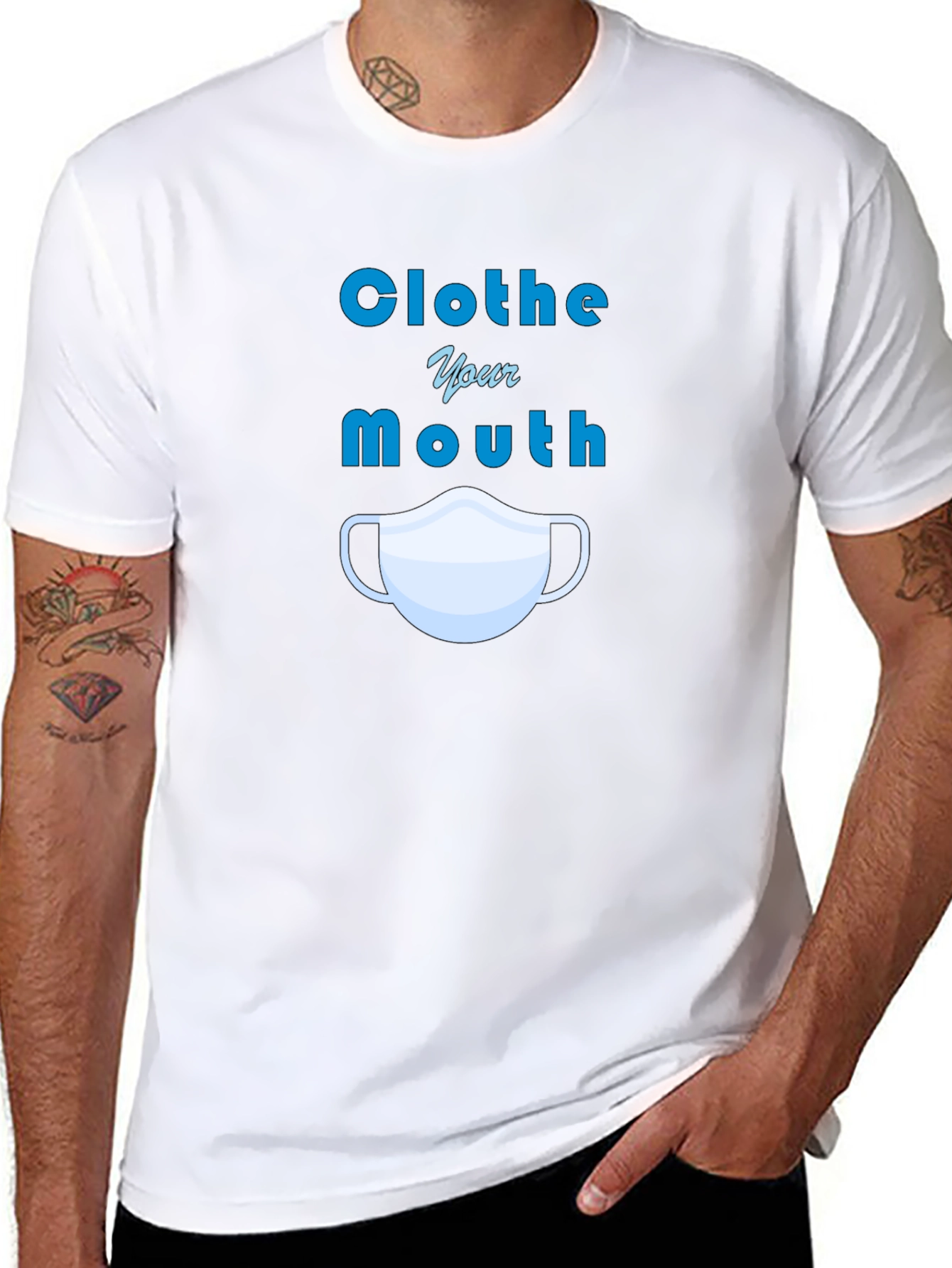 Clothe Your Mouth Graphic Tee - Protect Yourself!