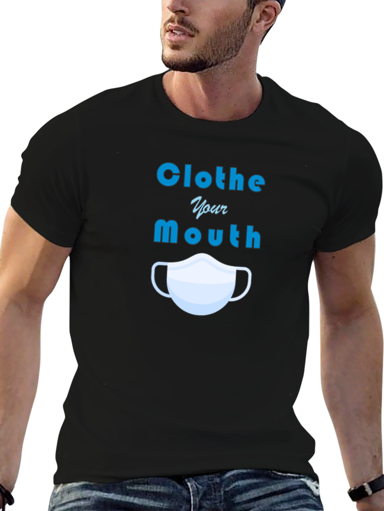 Clothe Your Mouth Graphic Tee - Protect Yourself!