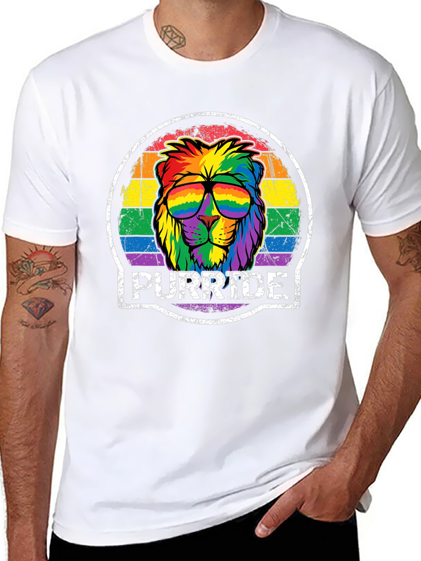 Purride Lion Graphic Tee - Pride Month Apparel