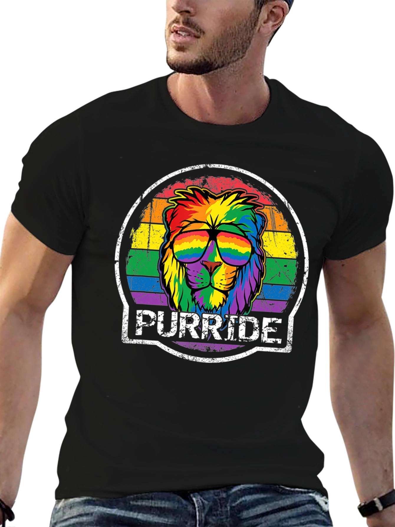Purride Lion Graphic Tee - Pride Month Apparel