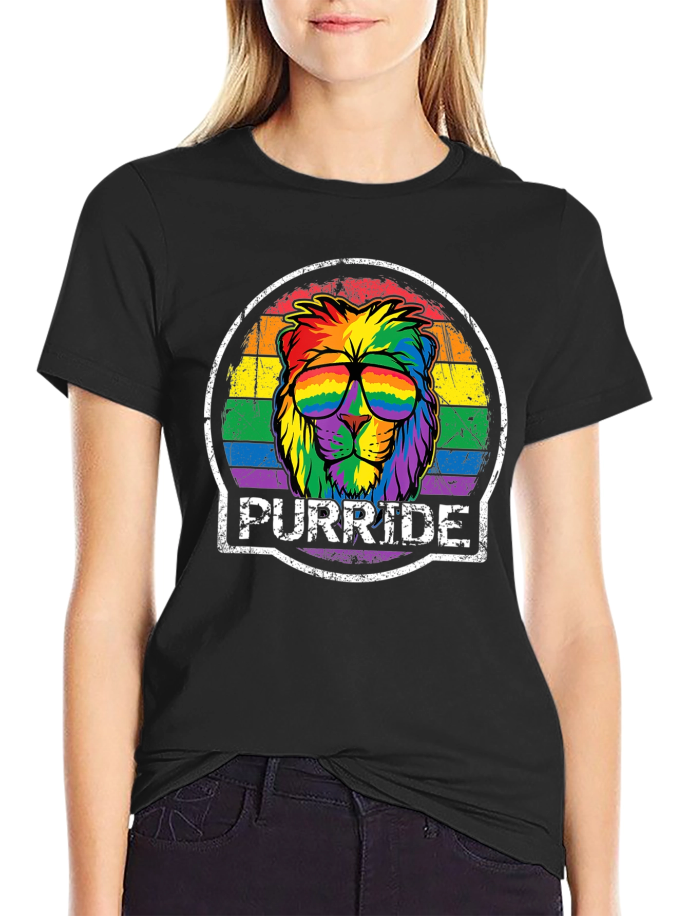 Purride Lion Graphic Tee - Pride Month Apparel